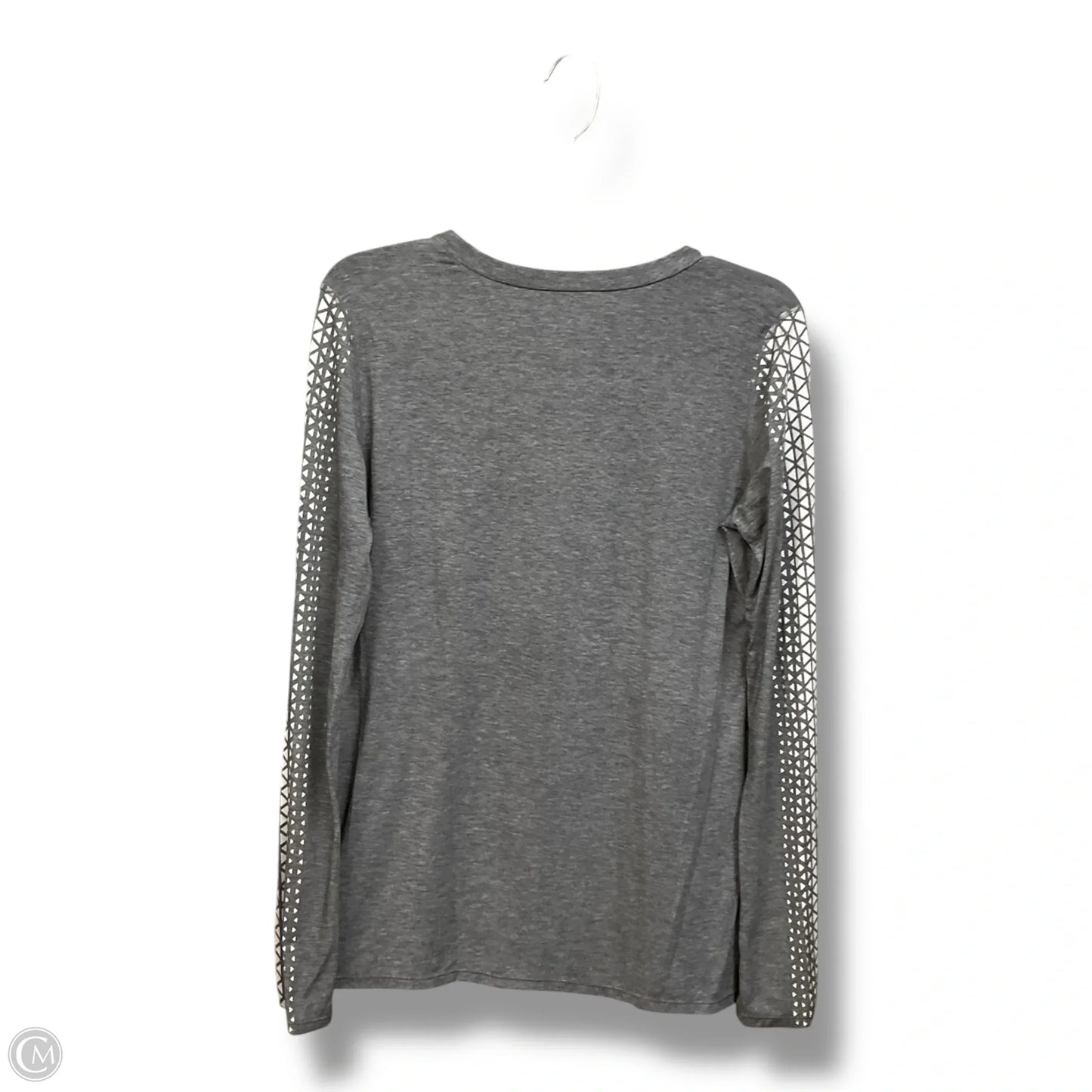 Athletic Top Long Sleeve Crewneck By Gapfit In Grey & White, Size: M