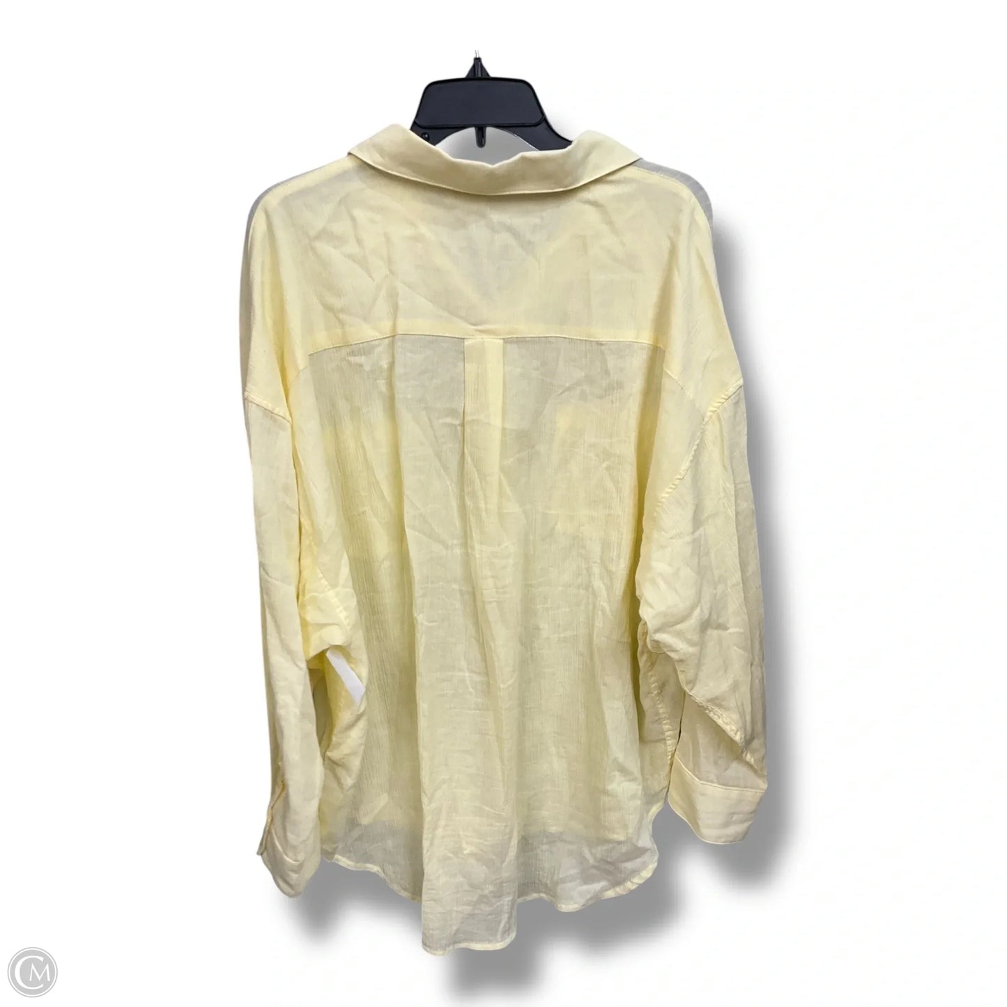 Blouse Long Sleeve By Z Supply In Yellow, Size: M