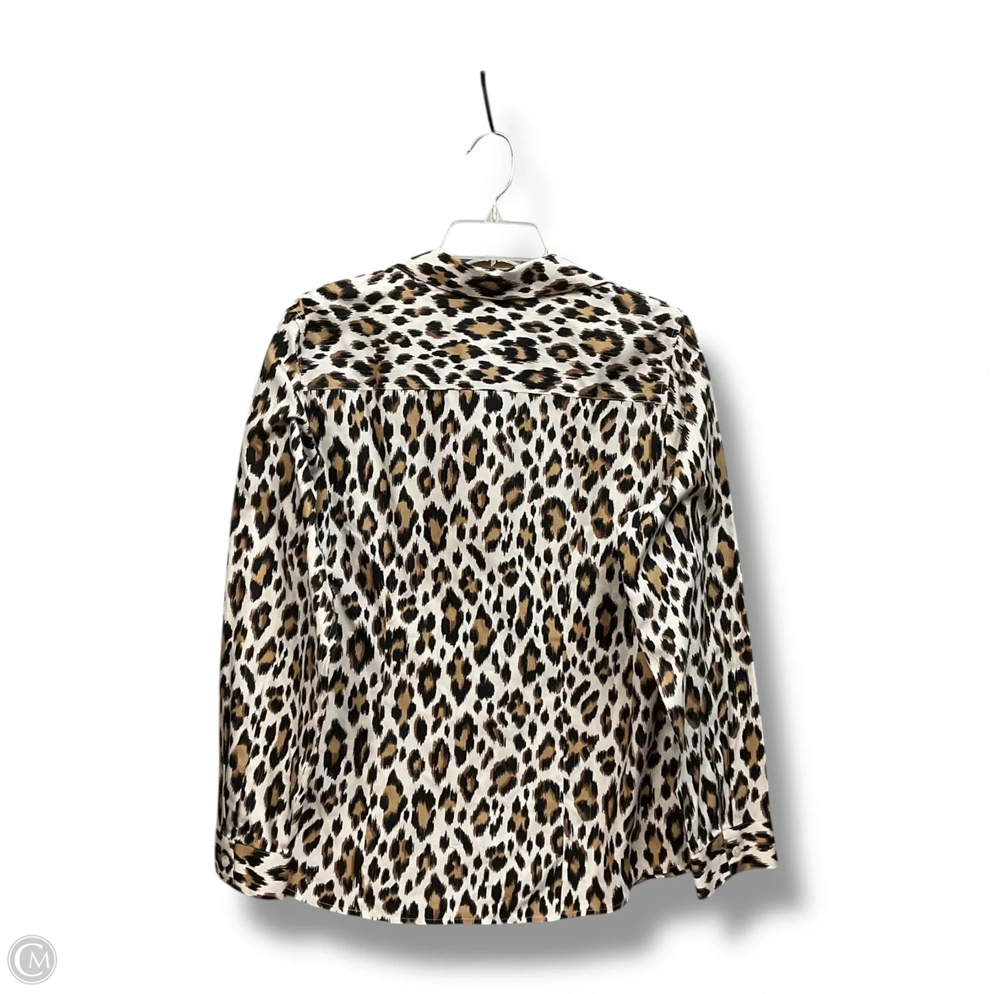 Blouse Long Sleeve By Chicos In Animal Print, Size: L