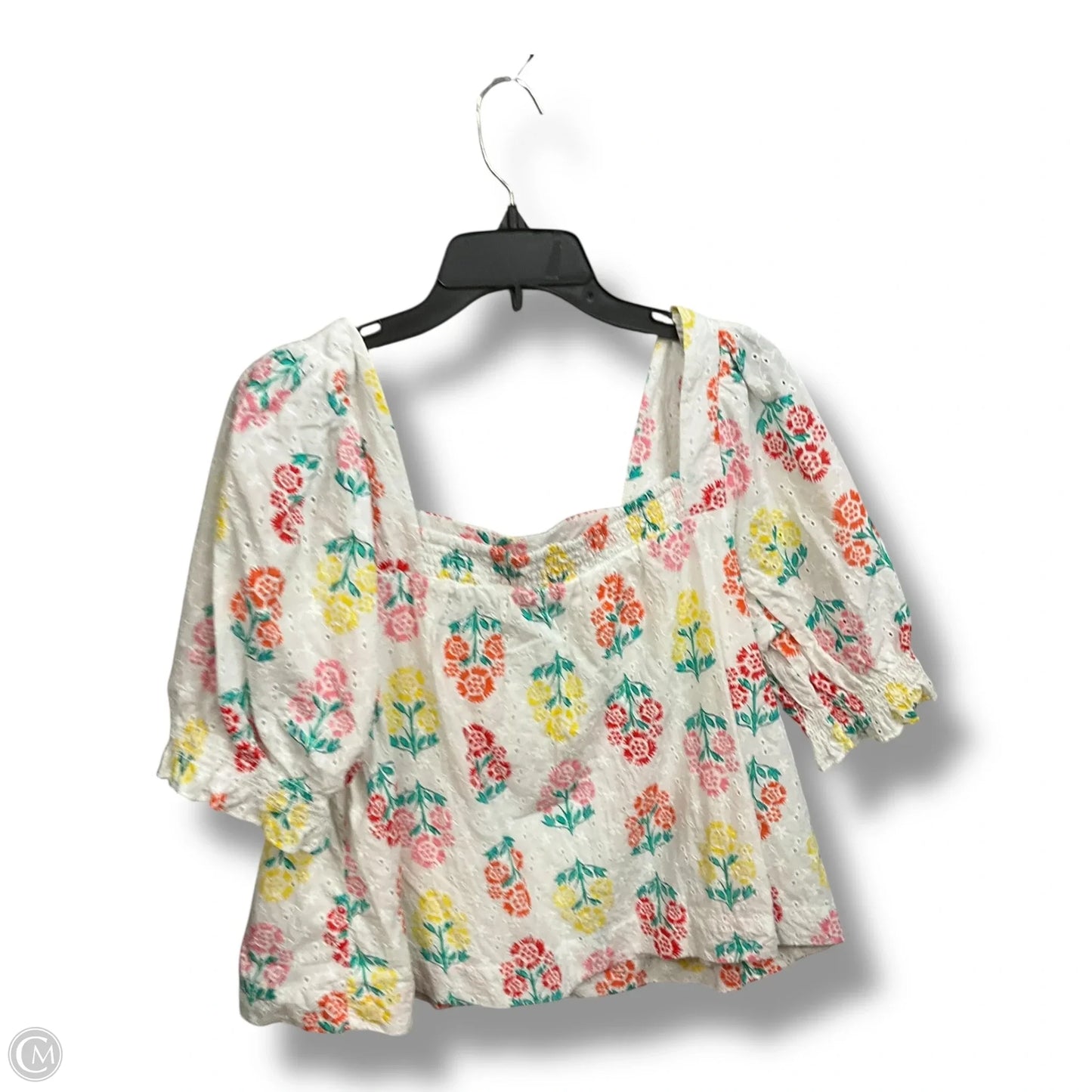 Top Short Sleeve By Draper James In Floral Print, Size: Xl