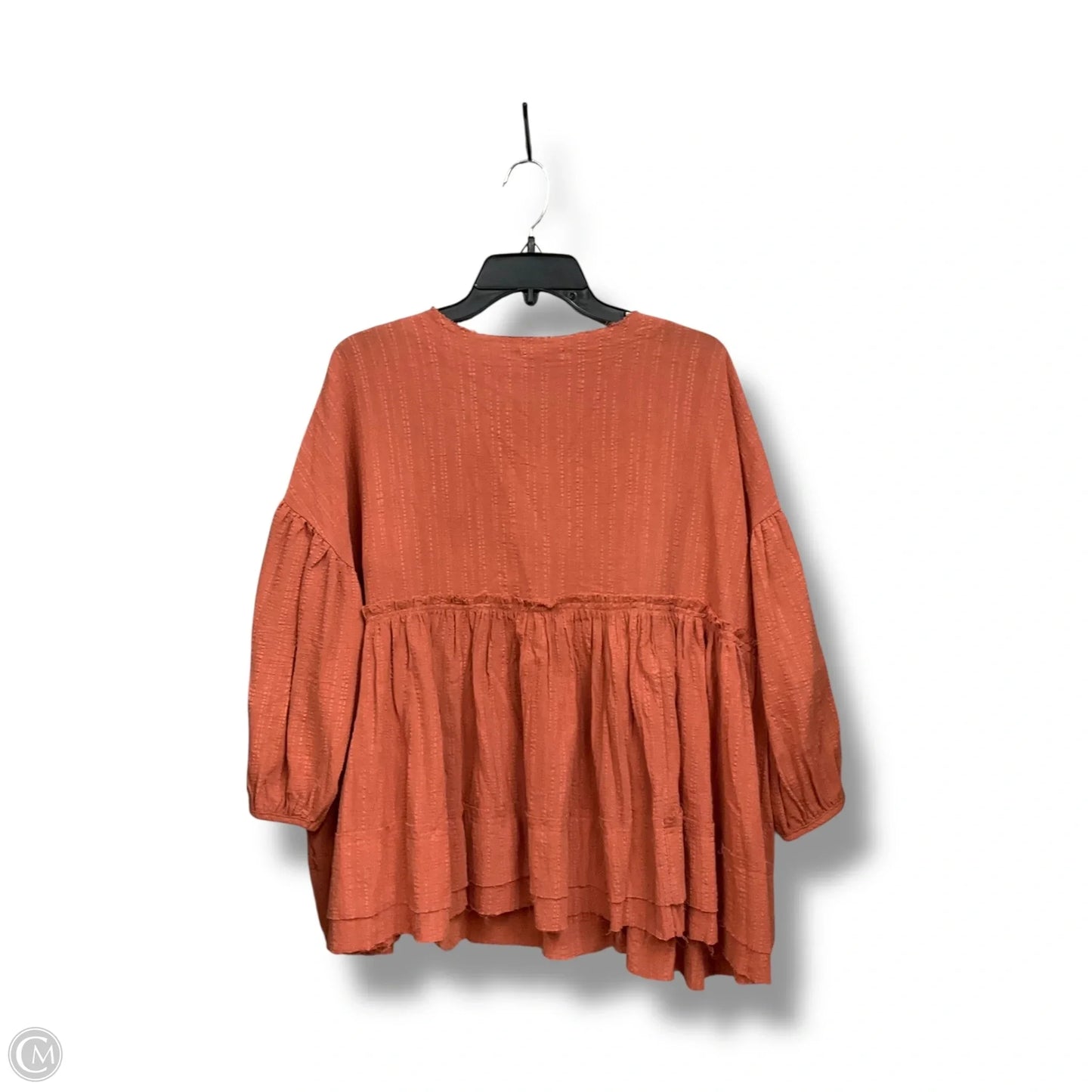 Top 3/4 Sleeve By Easel In Orange, Size: M