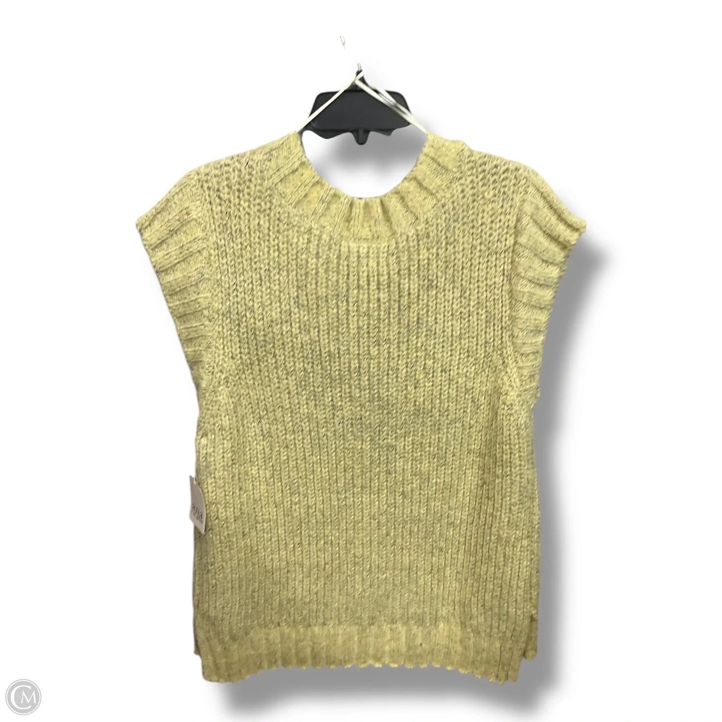 Vest Sweater By Ana In Yellow, Size: L