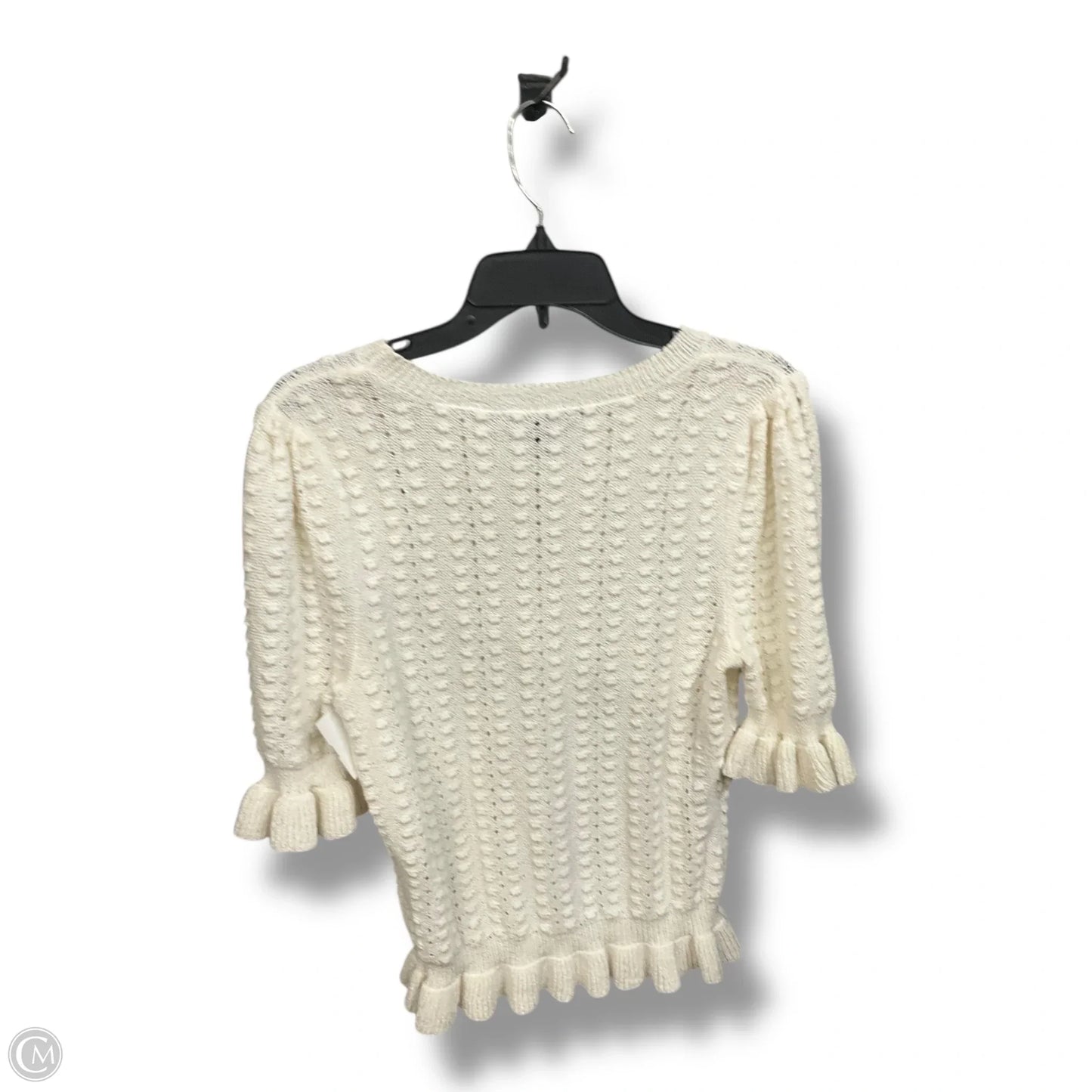 Sweater Short Sleeve By Inc In Cream, Size: L