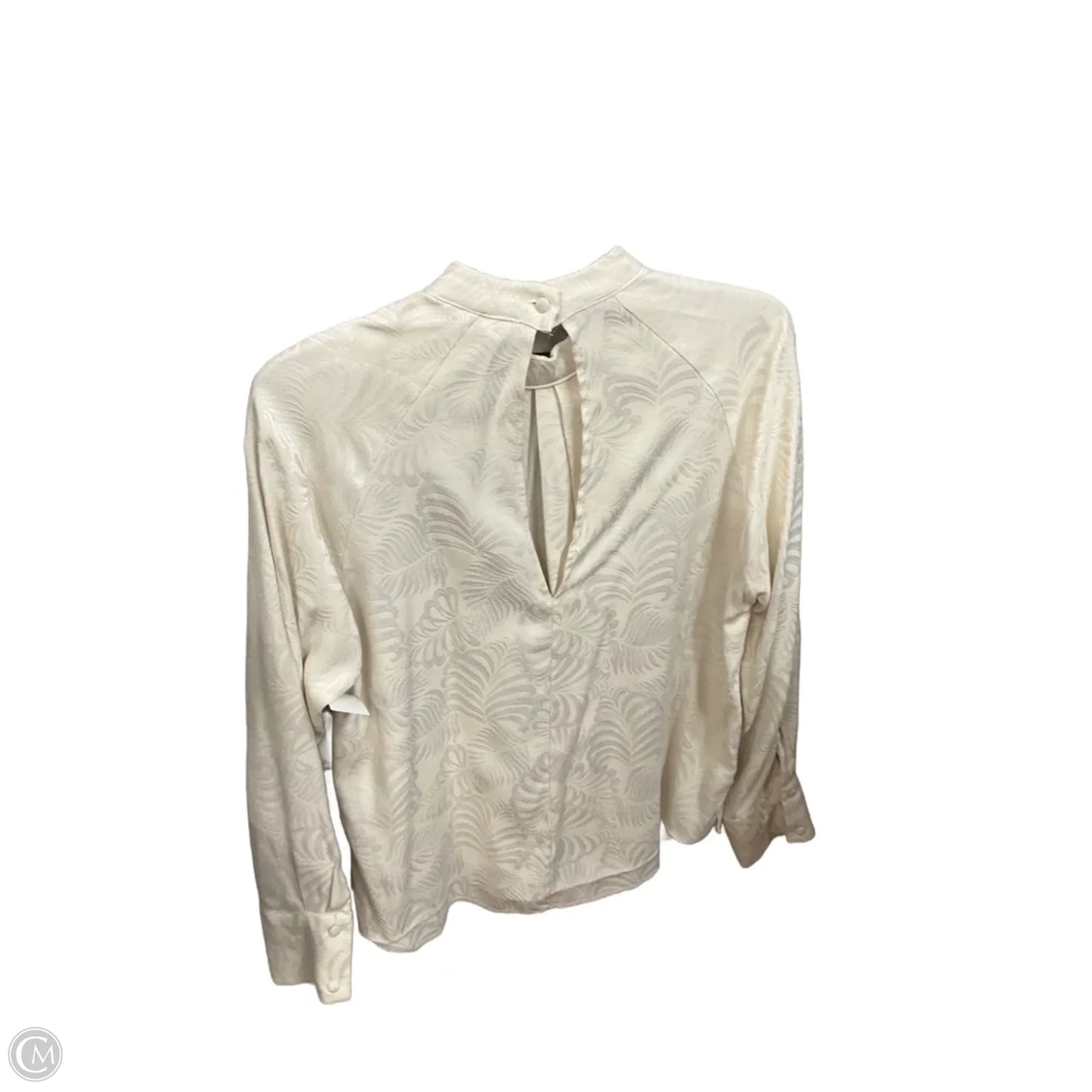 Top Long Sleeve By H&m In Ivory, Size: M