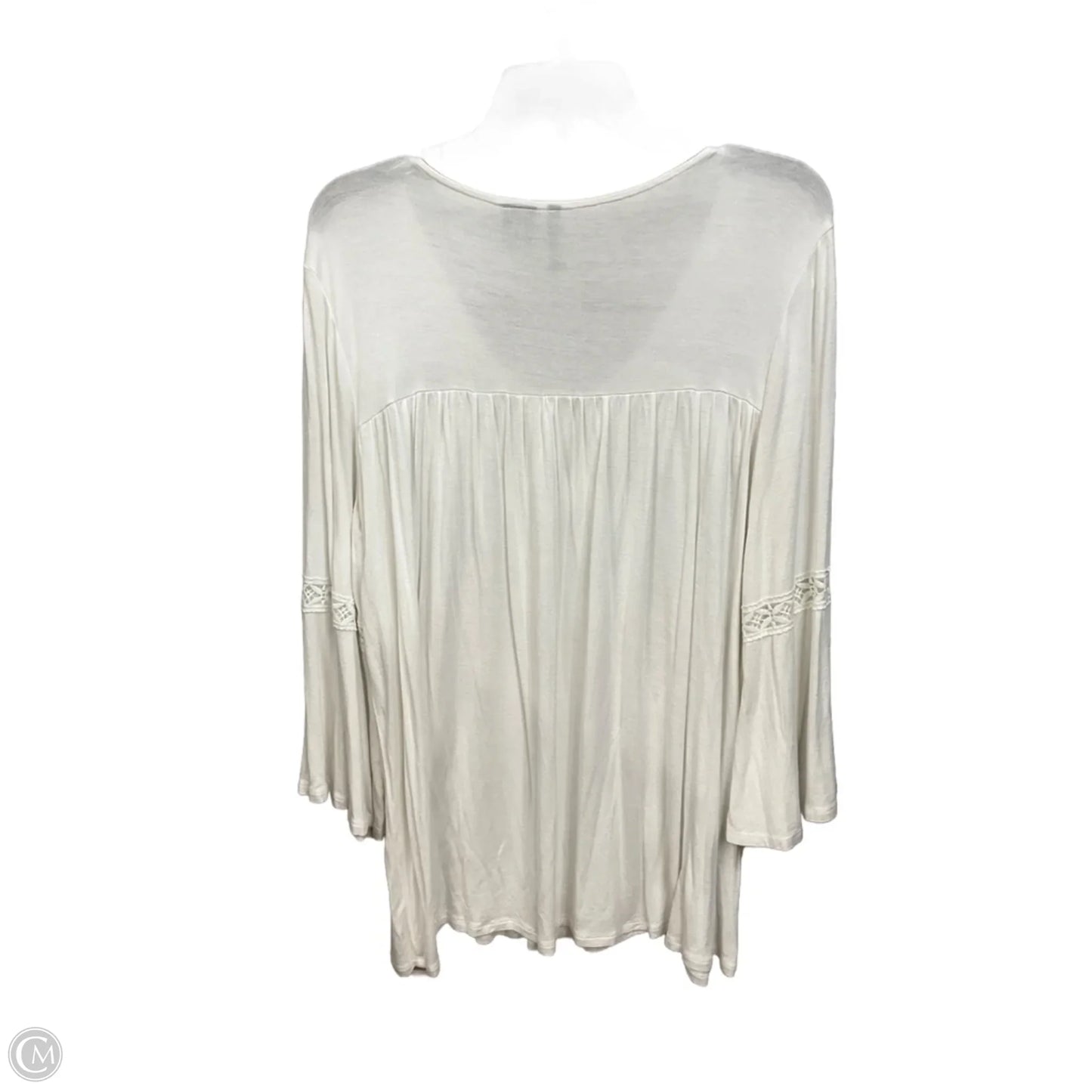 Top 3/4 Sleeve By New Directions In White, Size: L