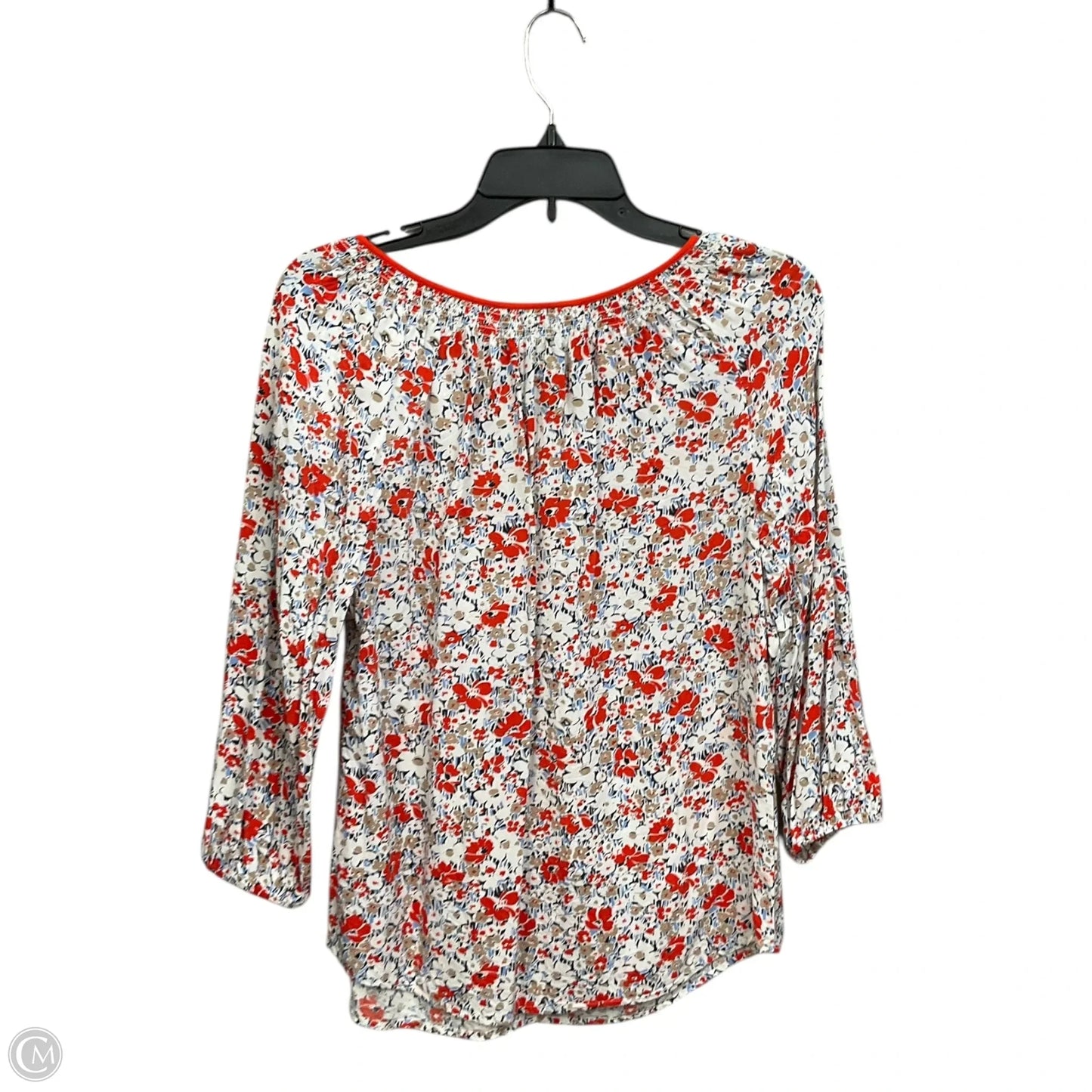 Blouse 3/4 Sleeve By Jones New York In Floral Print, Size: S