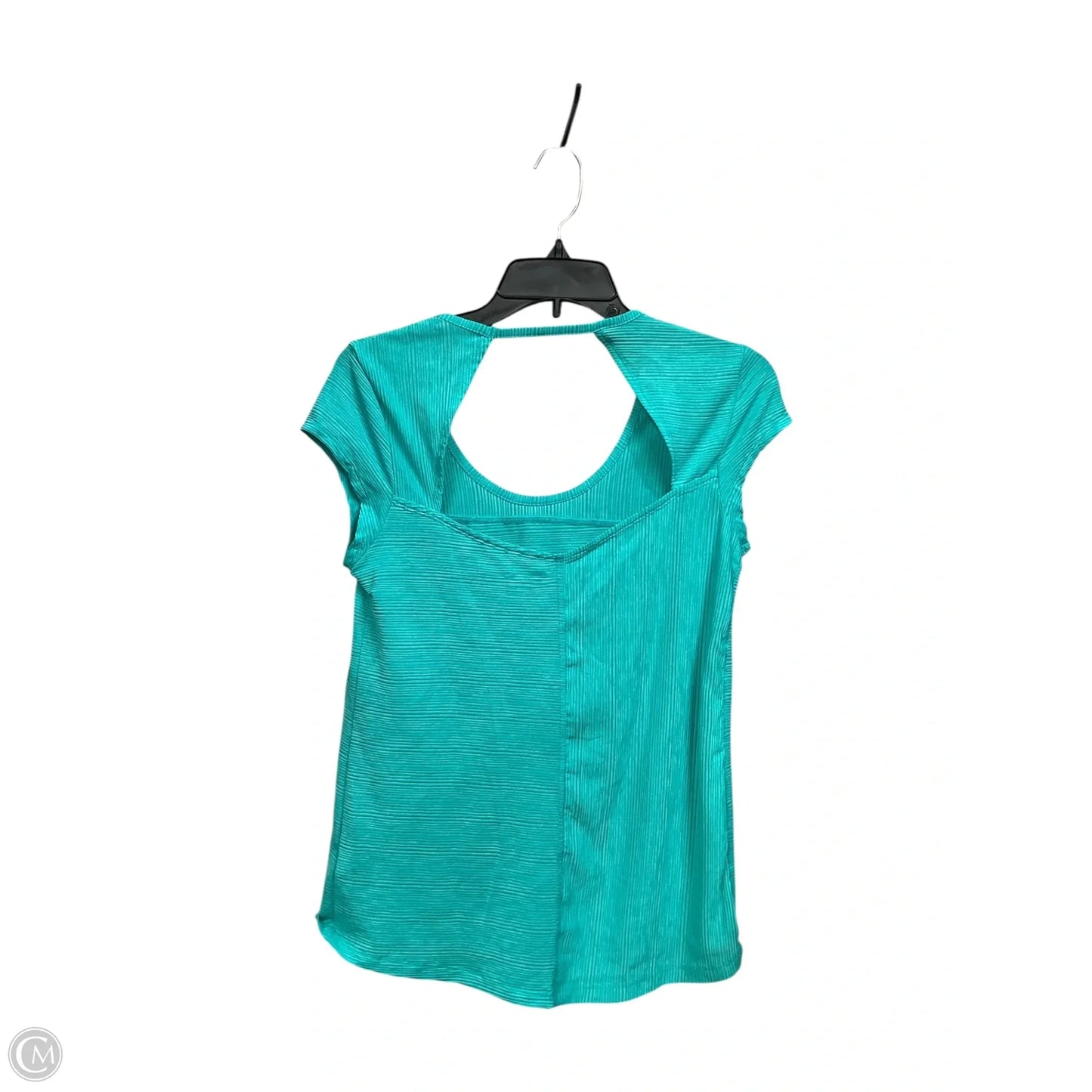 Athletic Top Short Sleeve By Saucony In Green, Size: S