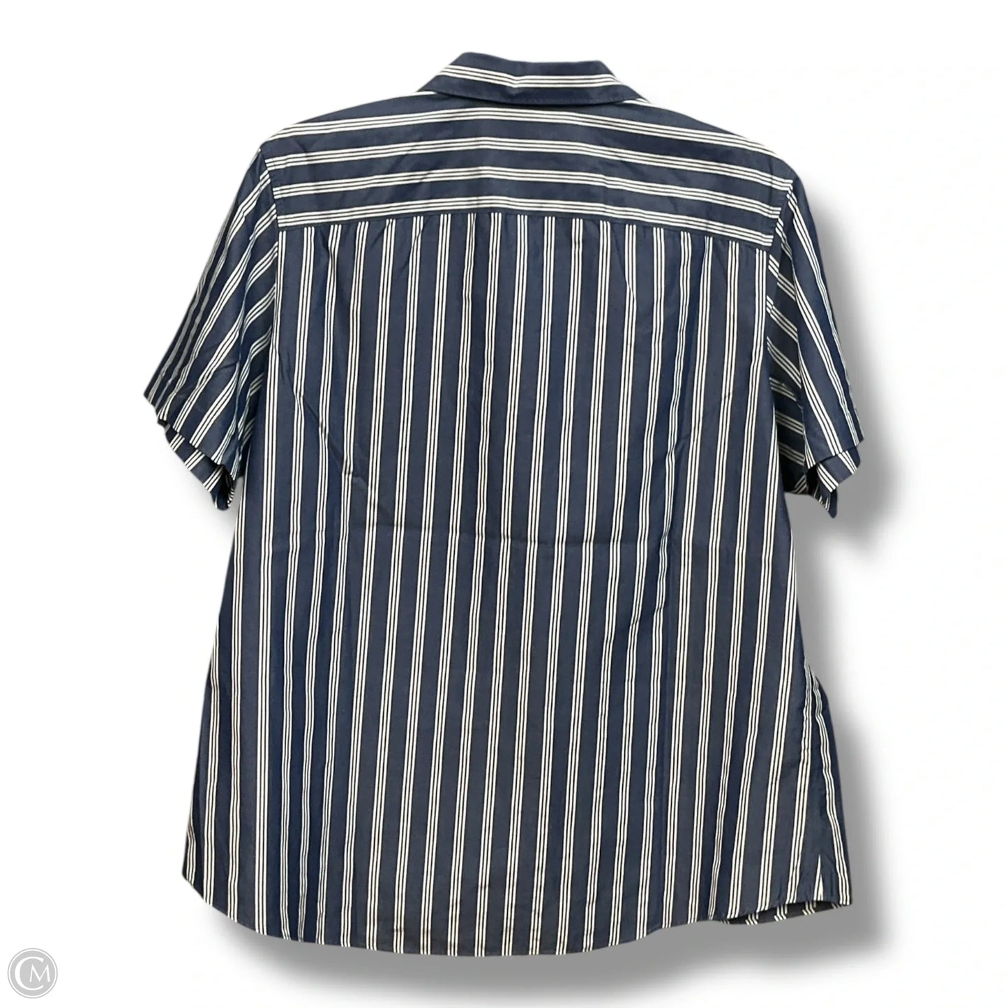 Blouse Short Sleeve By Lands End In Striped Pattern, Size: 2x