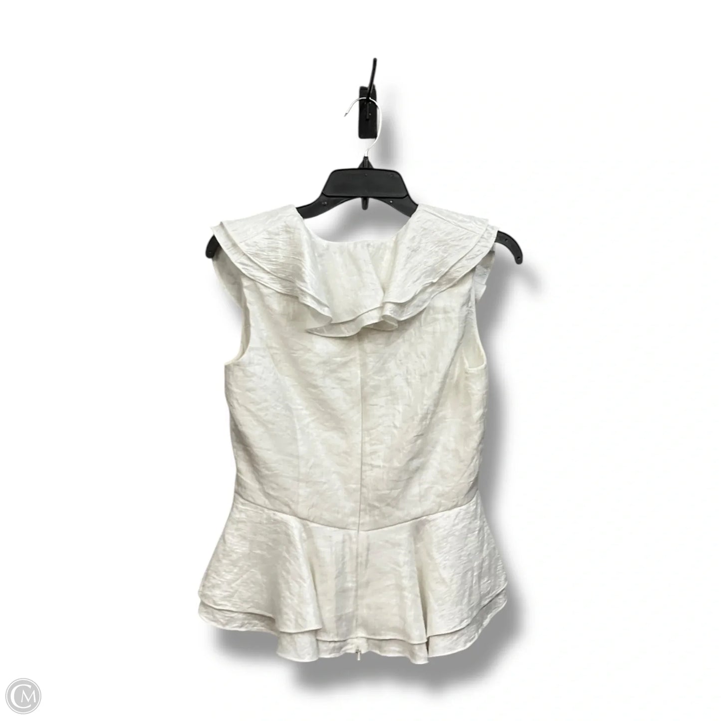 Top Sleeveless By Adrianna Papell In White, Size: S