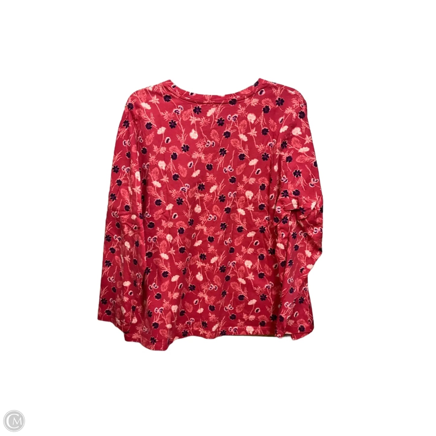 Top Long Sleeve By Lands End In Pink & Purple, Size: 1x