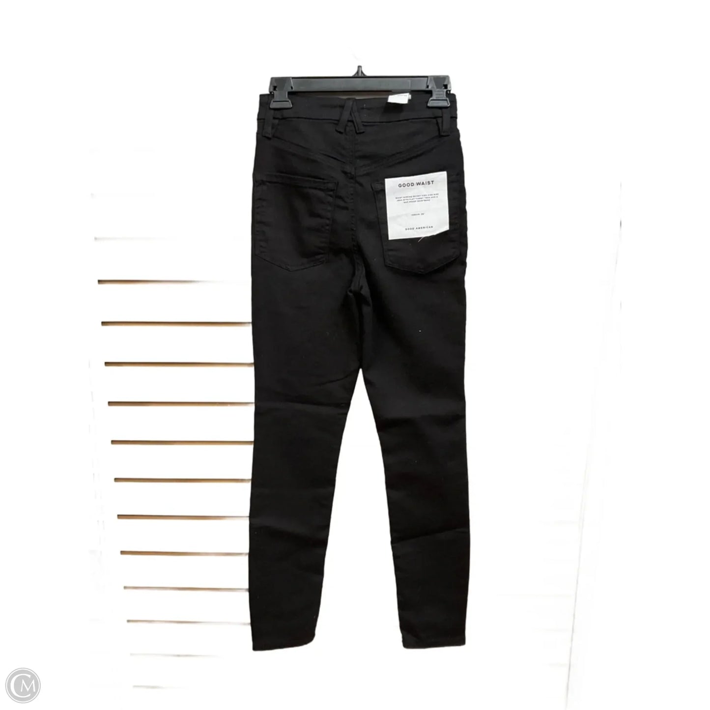 Jeans Skinny By Good American In Black Denim, Size: 4