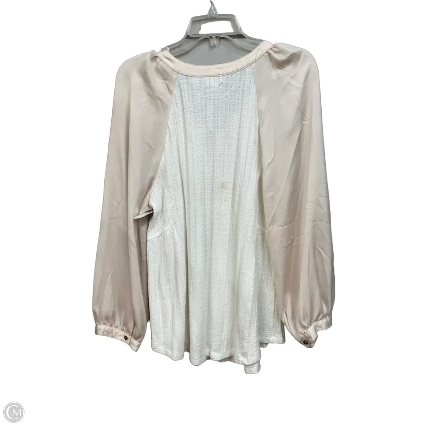 Blouse Long Sleeve By Meadow Rue In Beige, Size: Xl