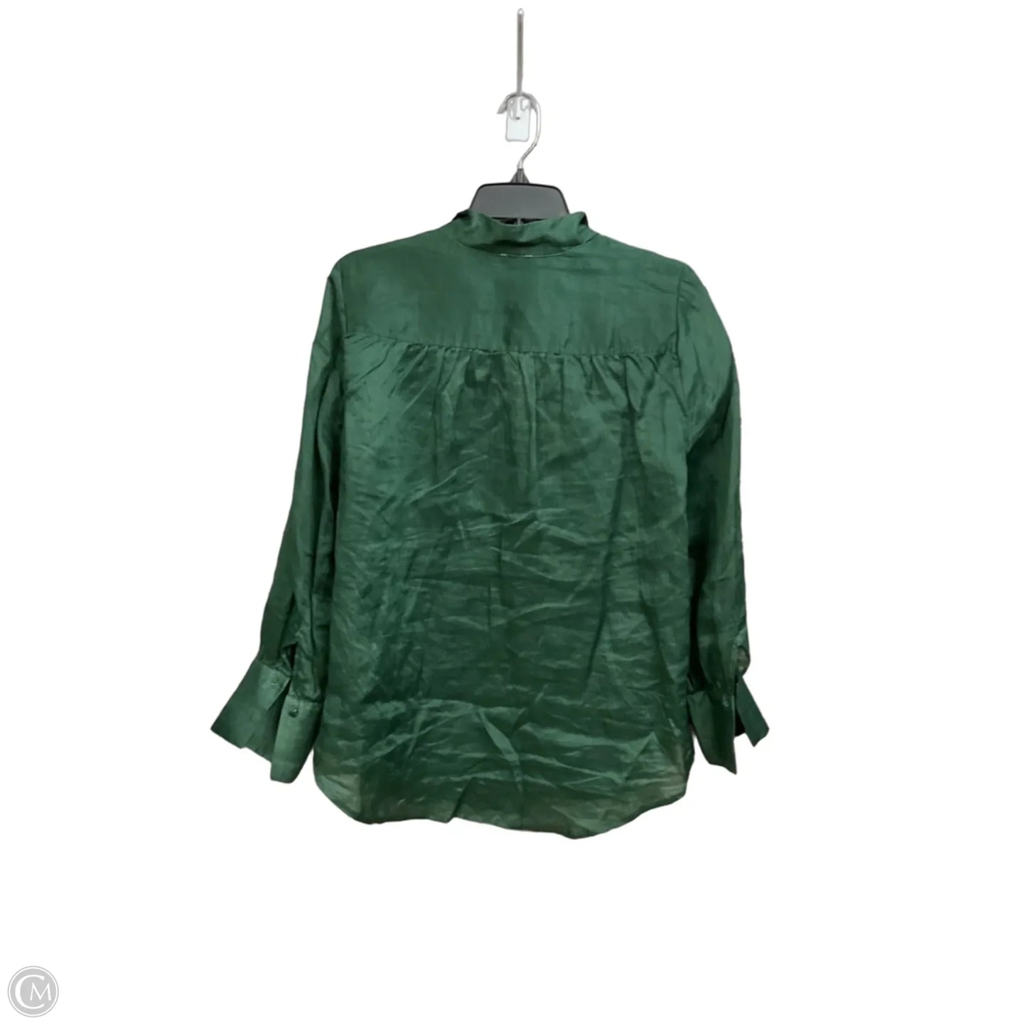 Blouse Long Sleeve By Chicos In Green, Size: M
