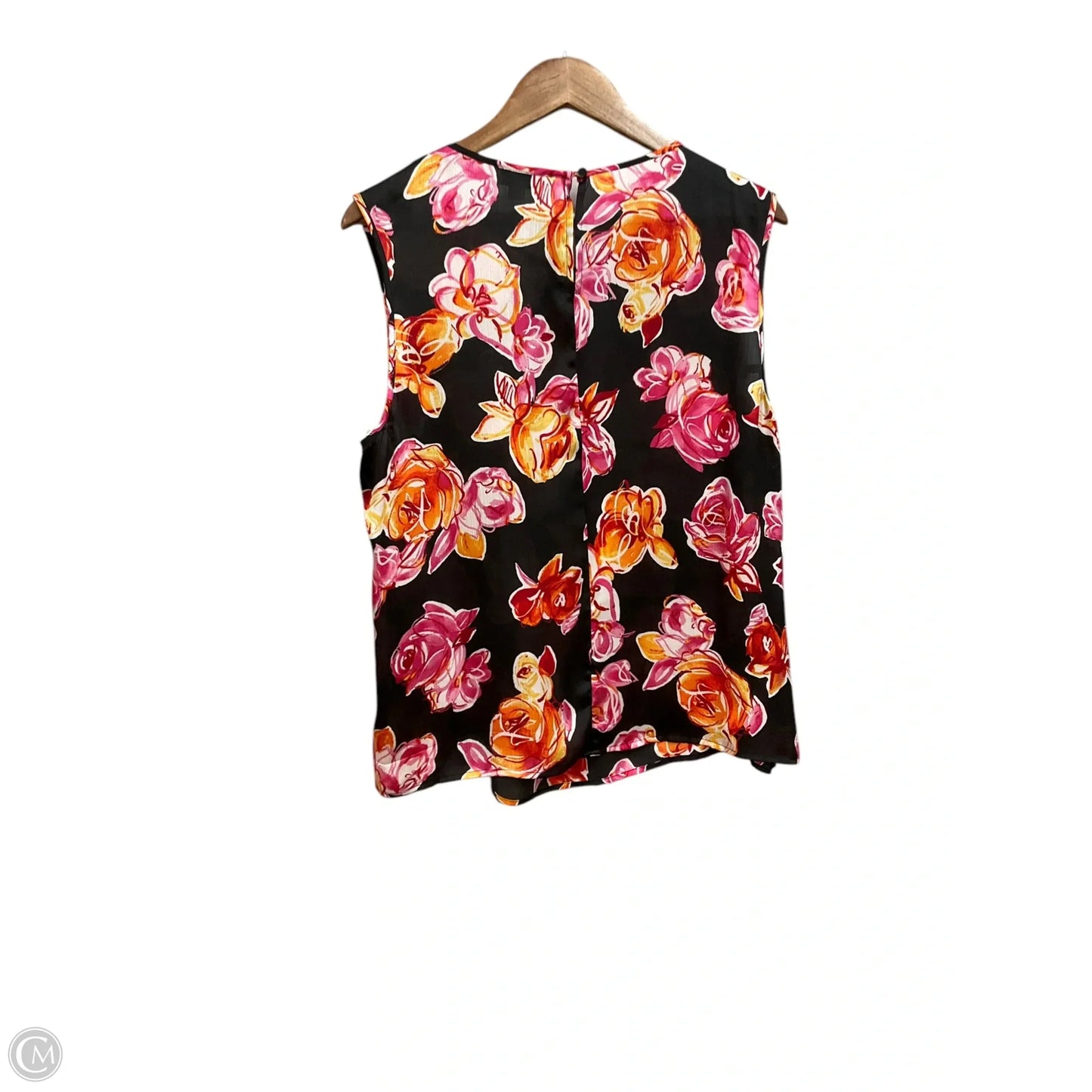Blouse Sleeveless By Tahari By Arthur Levine In Floral Print, Size: Xl