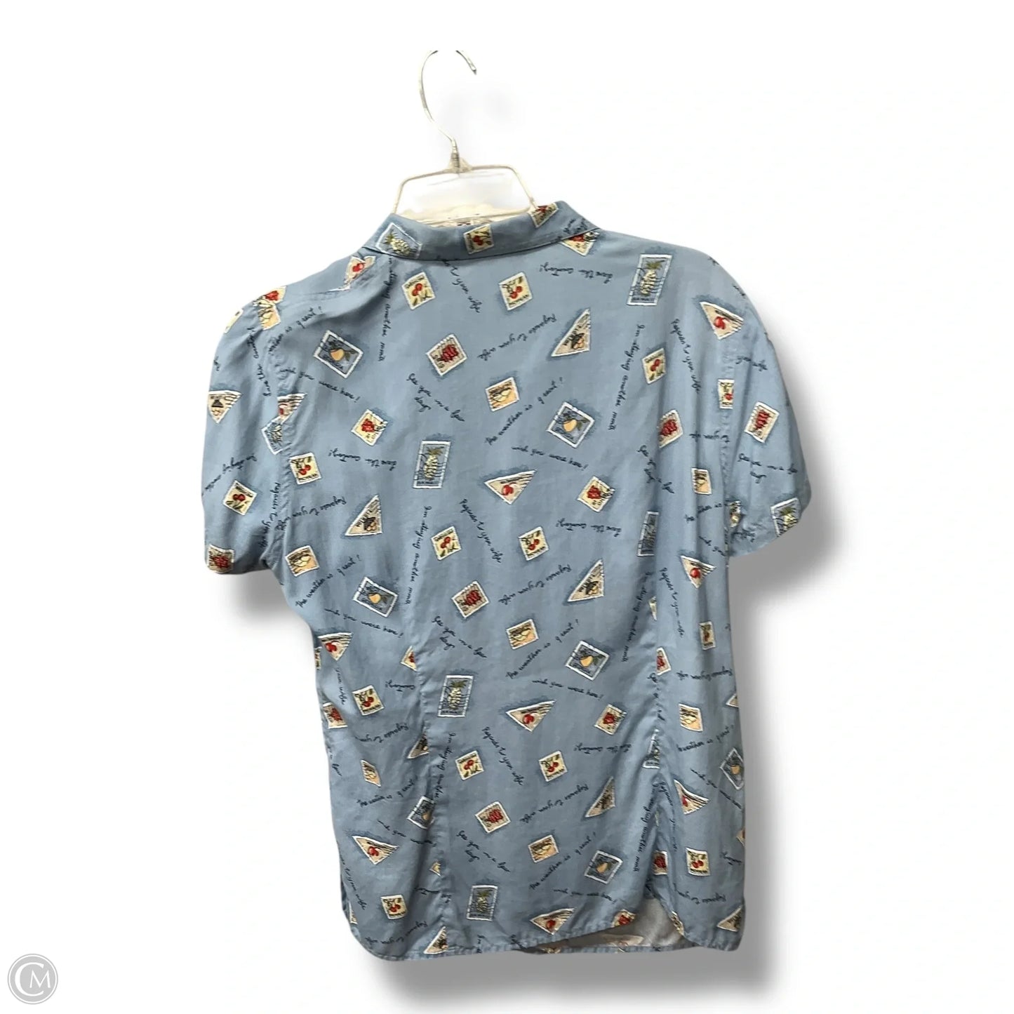 Top Short Sleeve By Liz Claiborne In Blue, Size: M