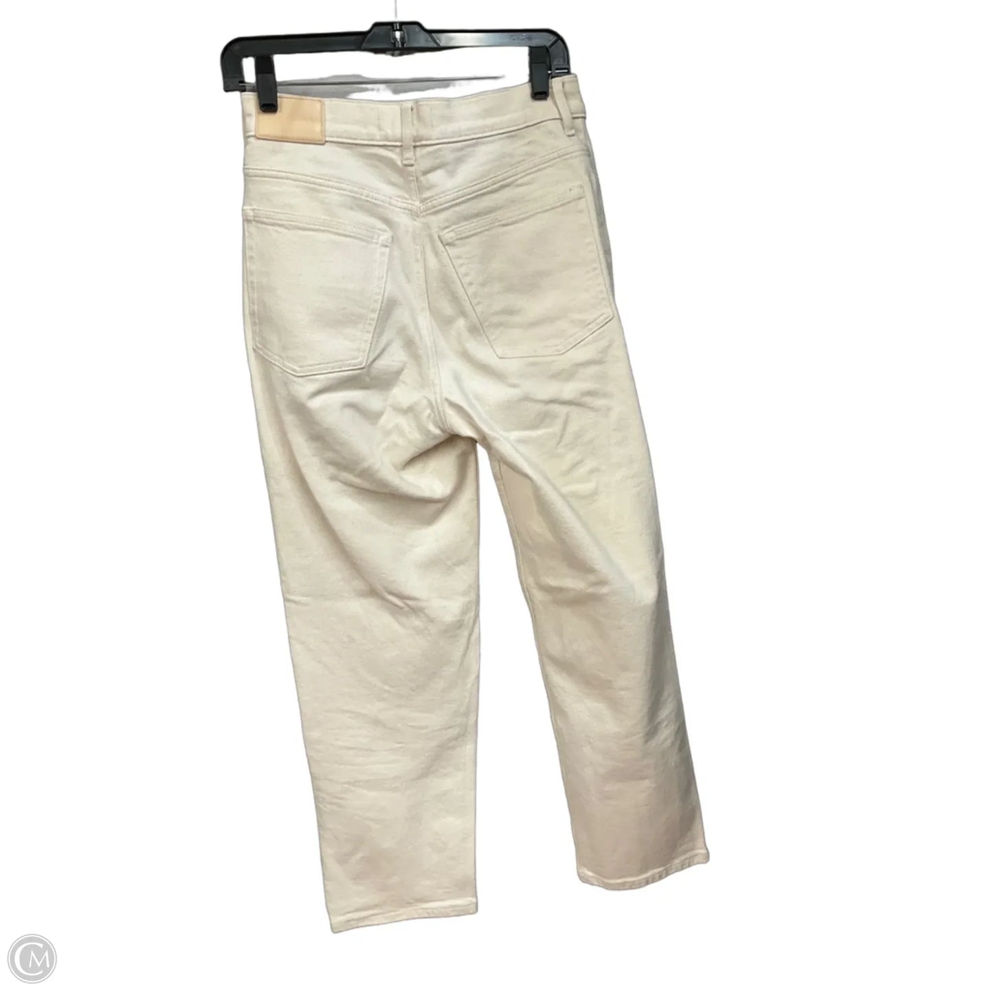 Jeans Wide Leg By Everlane In Cream Denim, Size: 4l