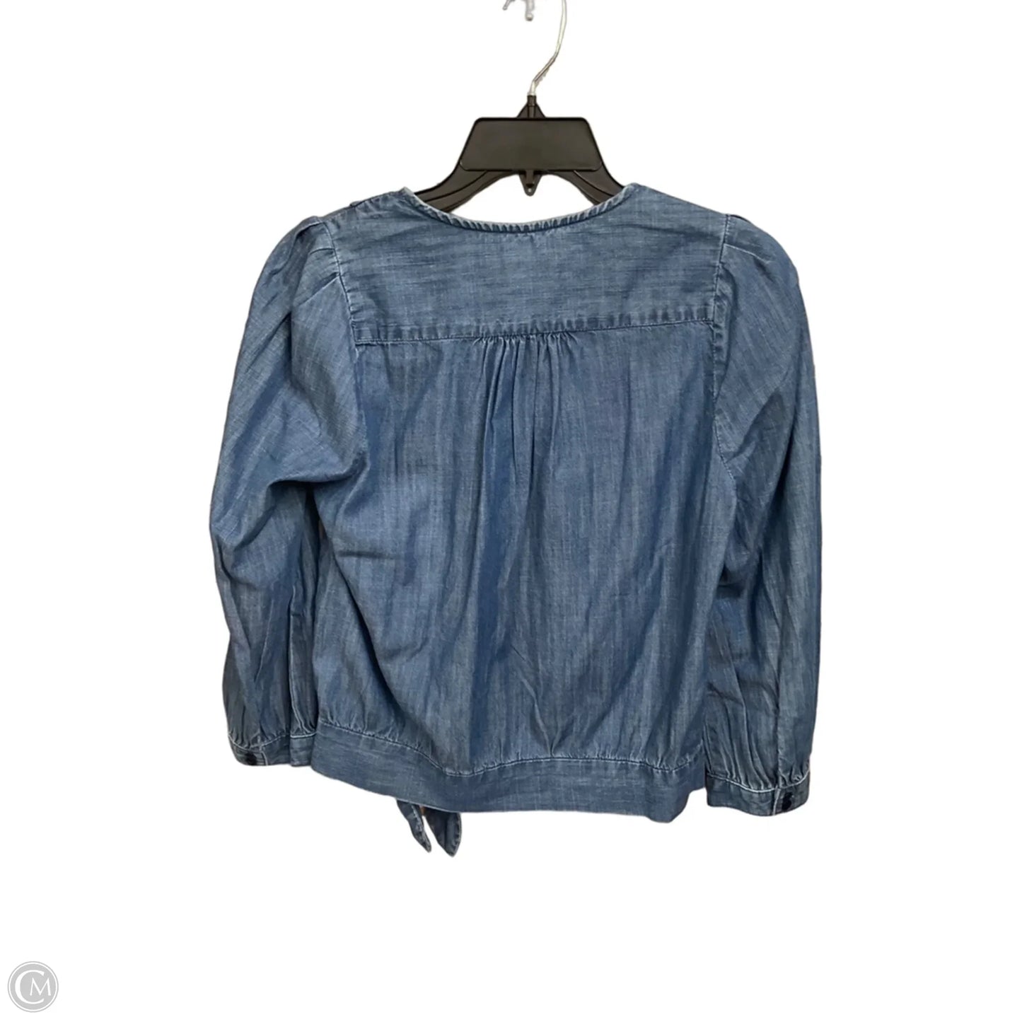 Top Long Sleeve By Madewell In Blue, Size: S