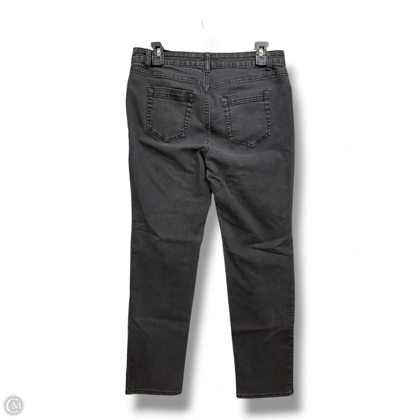 Jeans Straight By Croft And Barrow In Black Denim, Size: 6