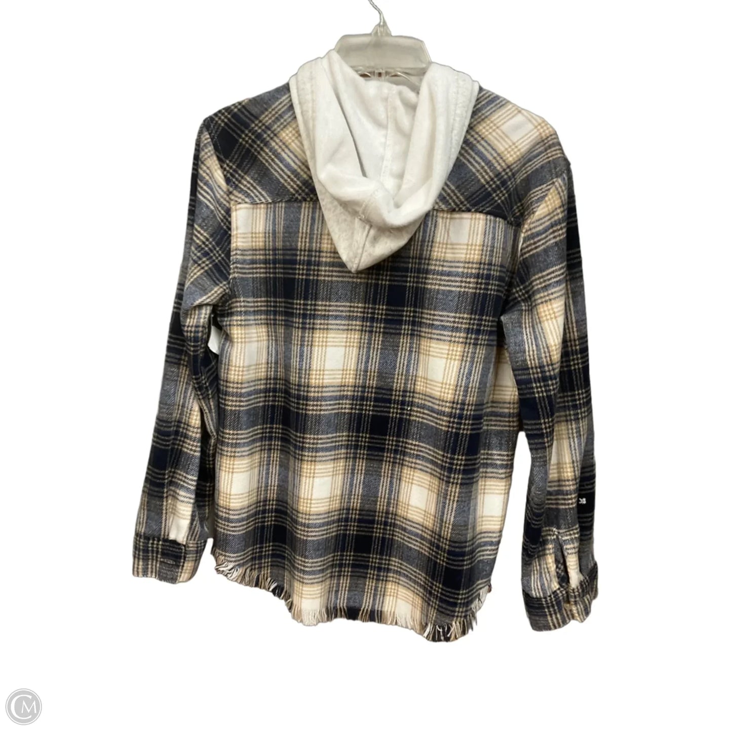 Jacket Shirt By Wallflower In Plaid Pattern, Size: S