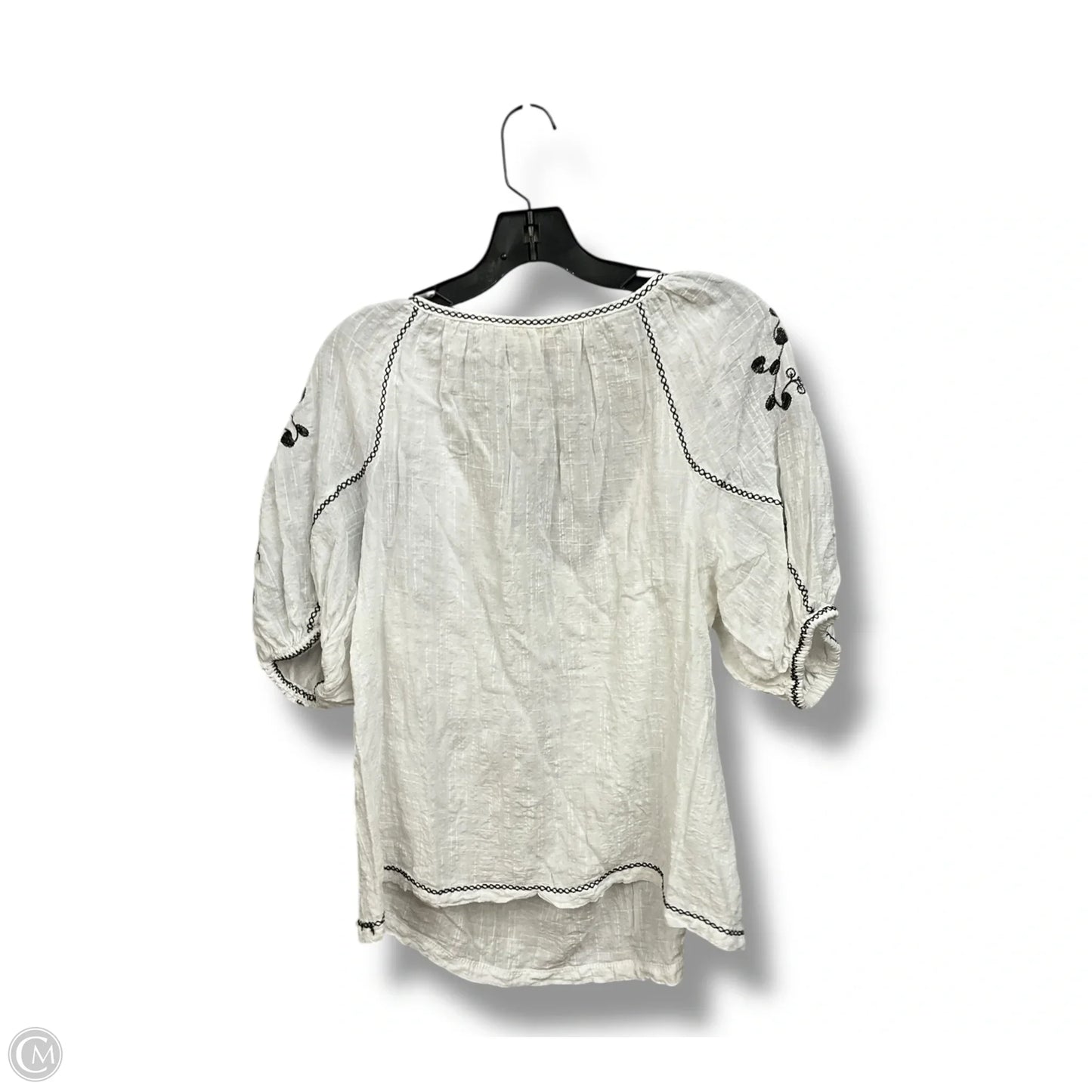 Blouse Short Sleeve By Max Studio In Floral Print, Size: L