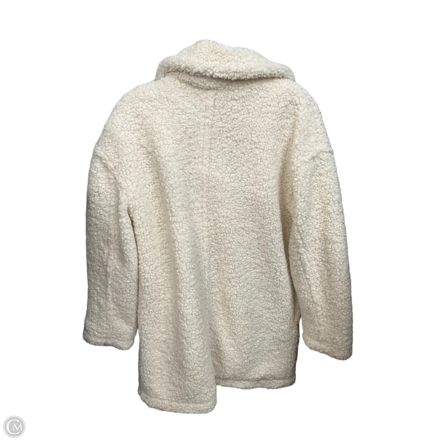 Coat Faux Fur & Sherpa By A New Day In Cream, Size: M