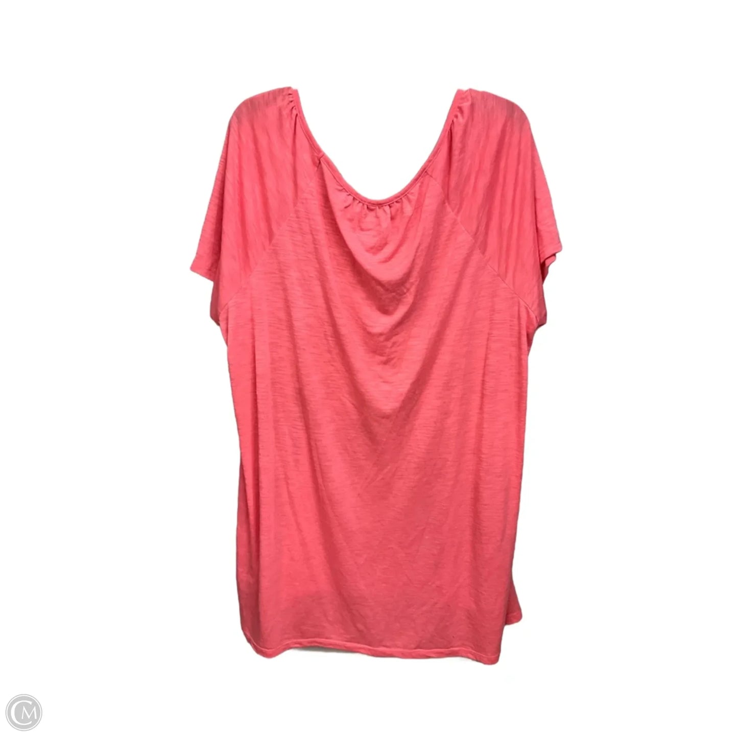 Top Short Sleeve Basic By Just My Size In Coral, Size: 4x