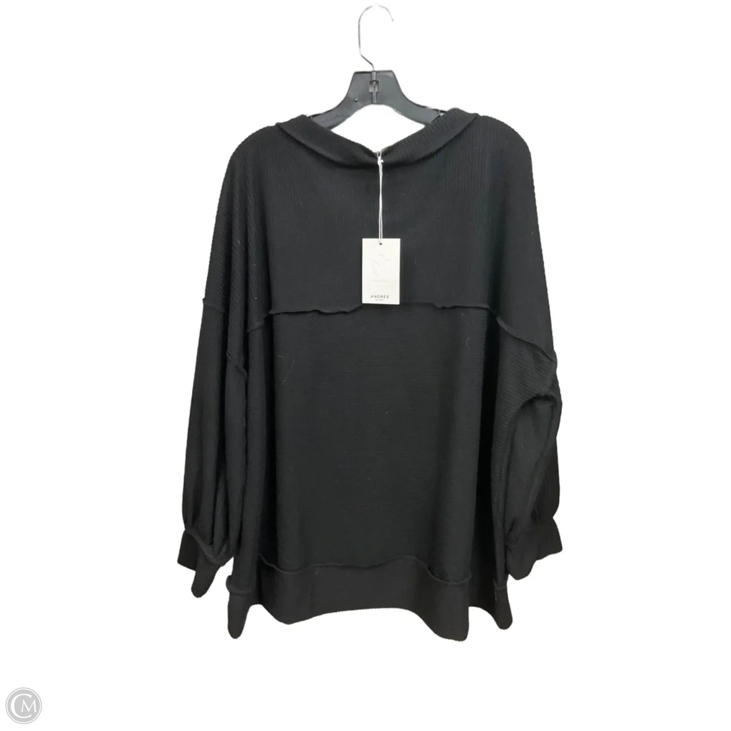 Top Long Sleeve Basic By Andree By Unit In Black, Size: 3x
