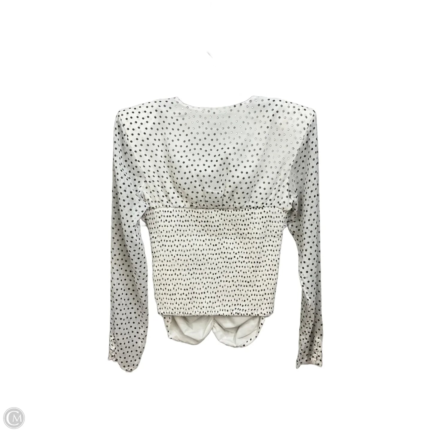 Top Long Sleeve By Express In Polkadot Pattern, Size: S