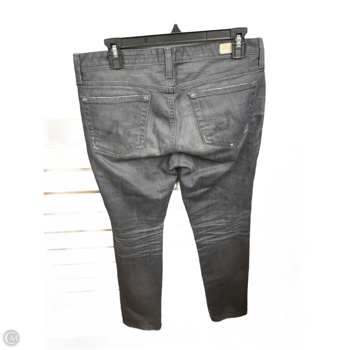 Jeans Straight By Ag Jeans In Grey Denim, Size: 10