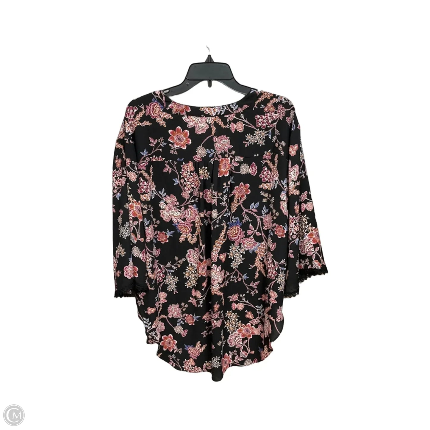 Blouse 3/4 Sleeve By Maurices In Floral Print, Size: Xl