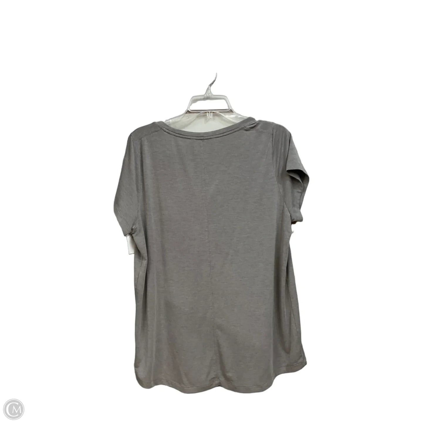 Athletic Top Short Sleeve By Athleta In Grey, Size: L