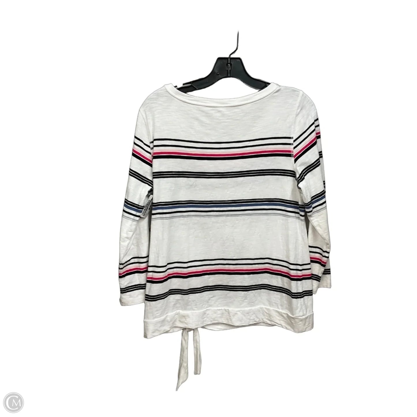Top 3/4 Sleeve By Talbots In Striped Pattern, Size: M