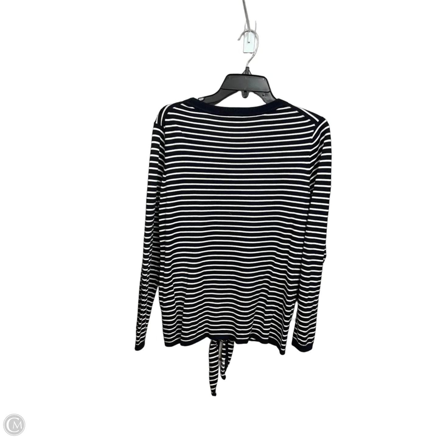 Top Long Sleeve By Talbots In Striped Pattern, Size: M