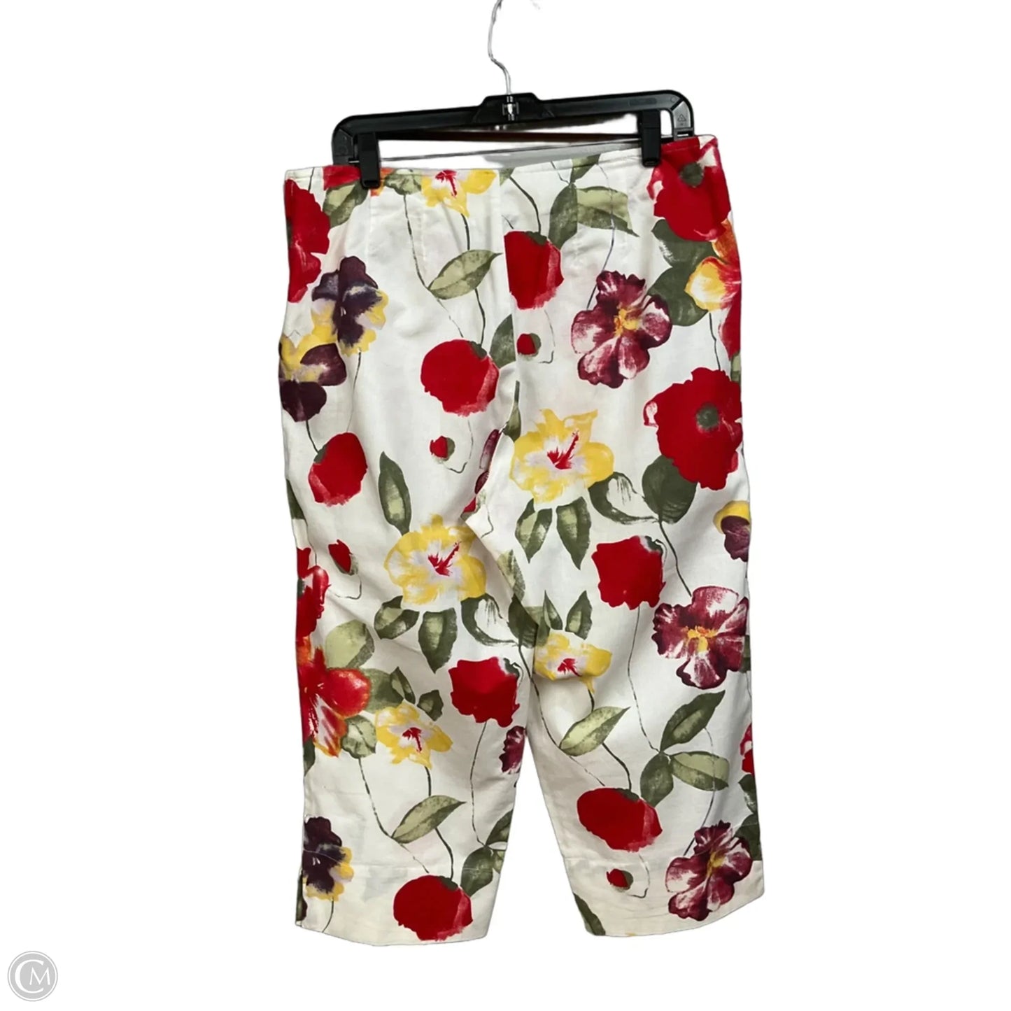 Pants Cropped By Cme In Floral Print, Size: 14