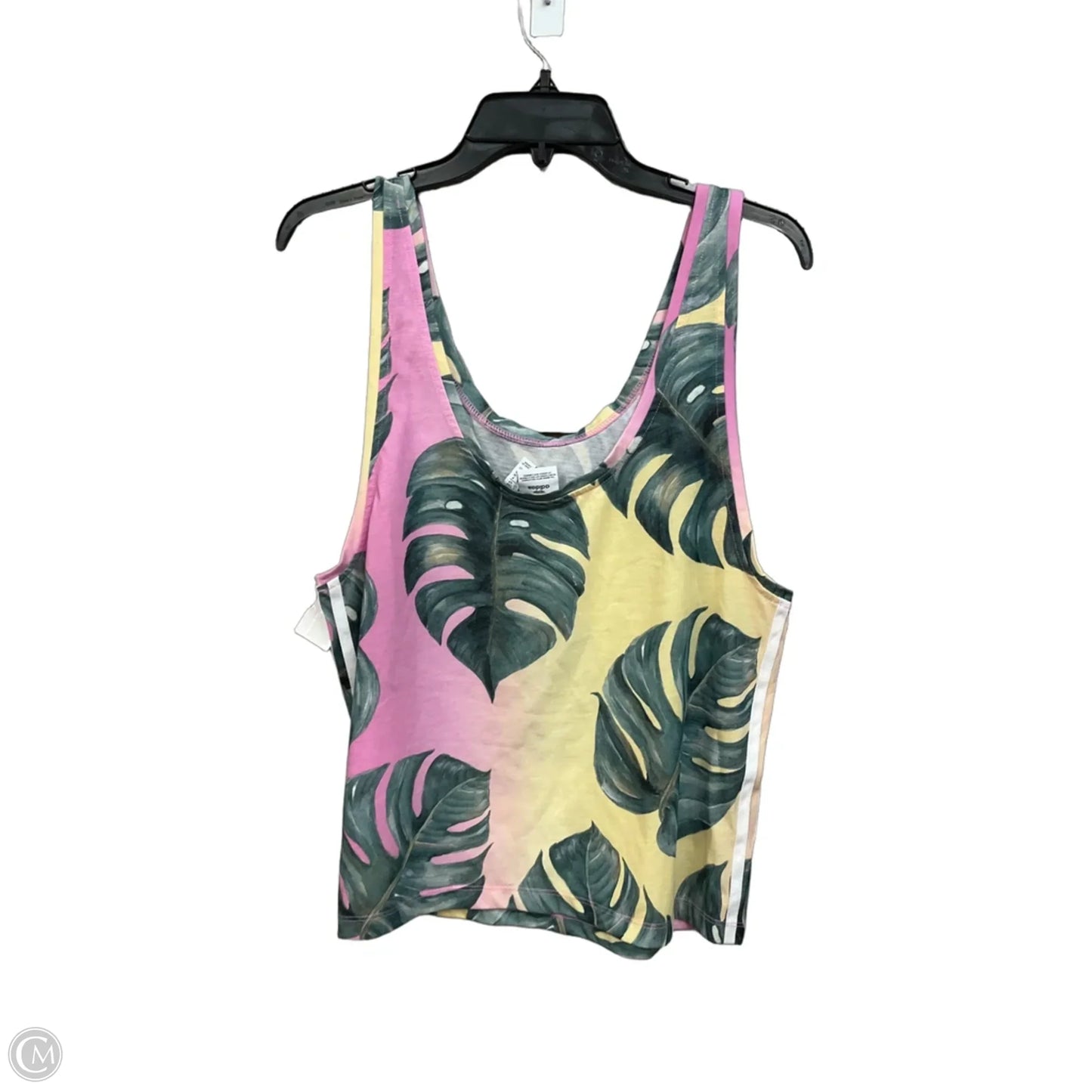 Athletic Tank Top By Adidas In Floral Print, Size: S