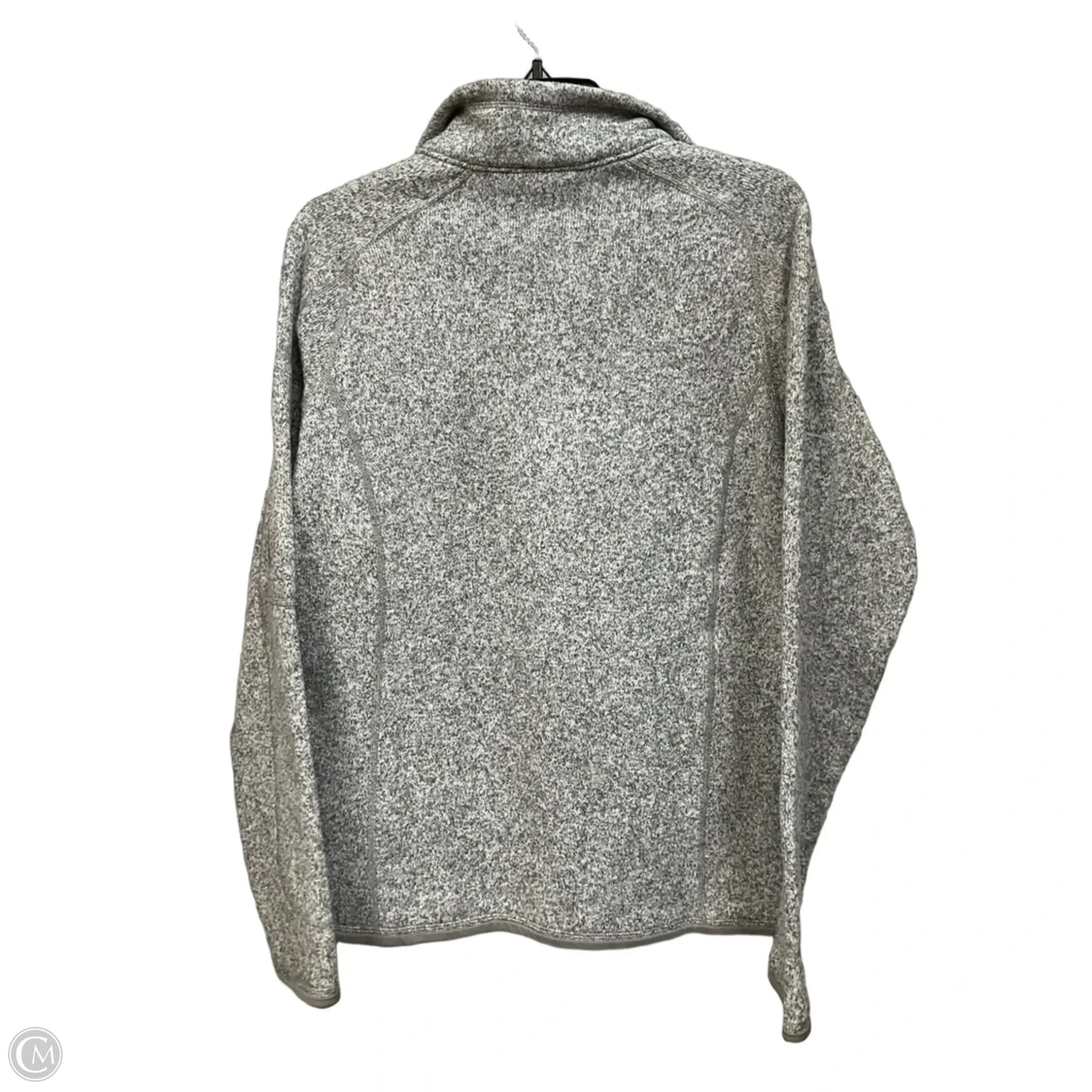 Athletic Top Long Sleeve Collar By Patagonia In Grey, Size: L