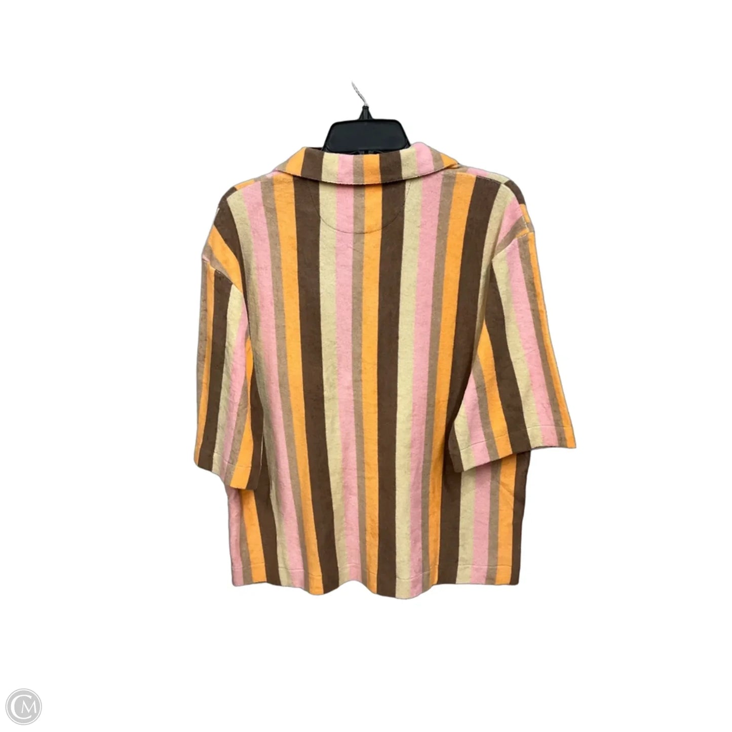 Top Short Sleeve By Faherty In Striped Pattern, Size: M