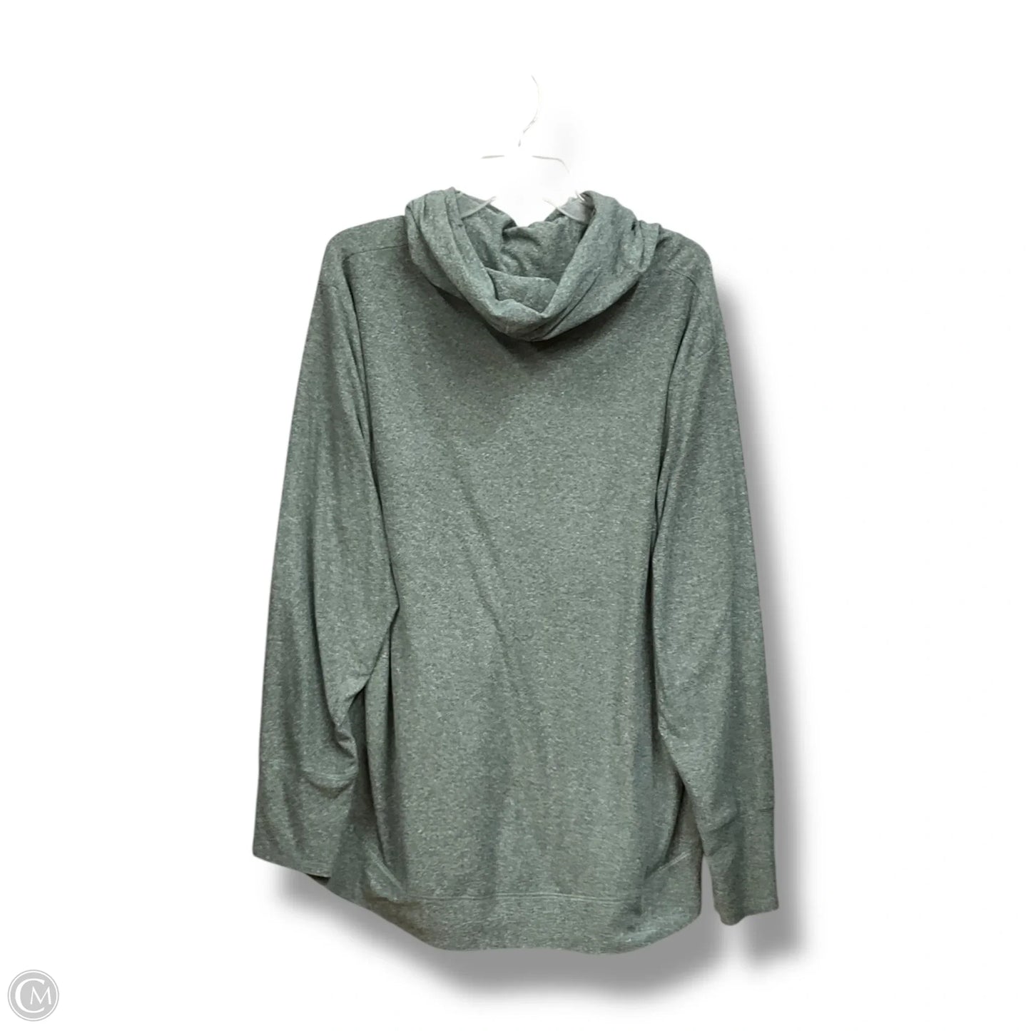 Athletic Top Long Sleeve Collar By Balance Collection In Green, Size: 2x
