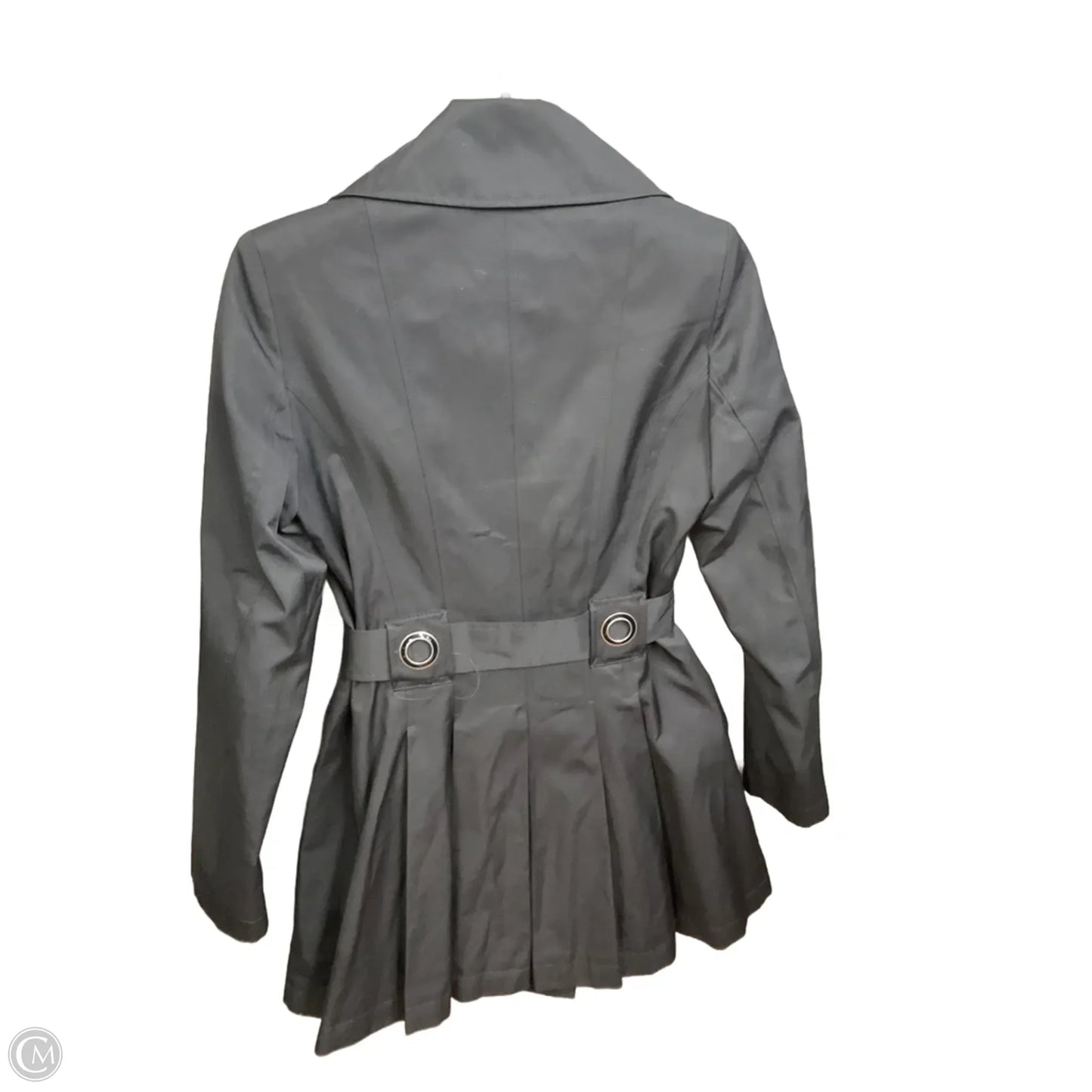 Coat Trench Coat By Via Spiga In Black, Size: Xs