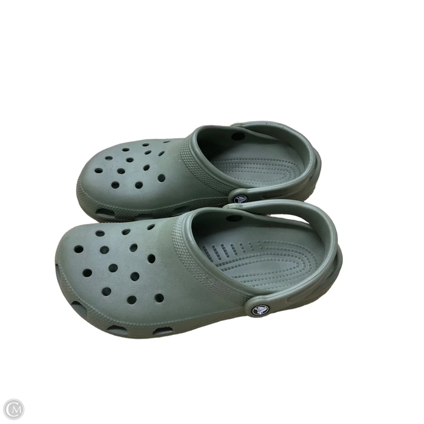 Sandals Flats By Crocs In Green, Size: 9