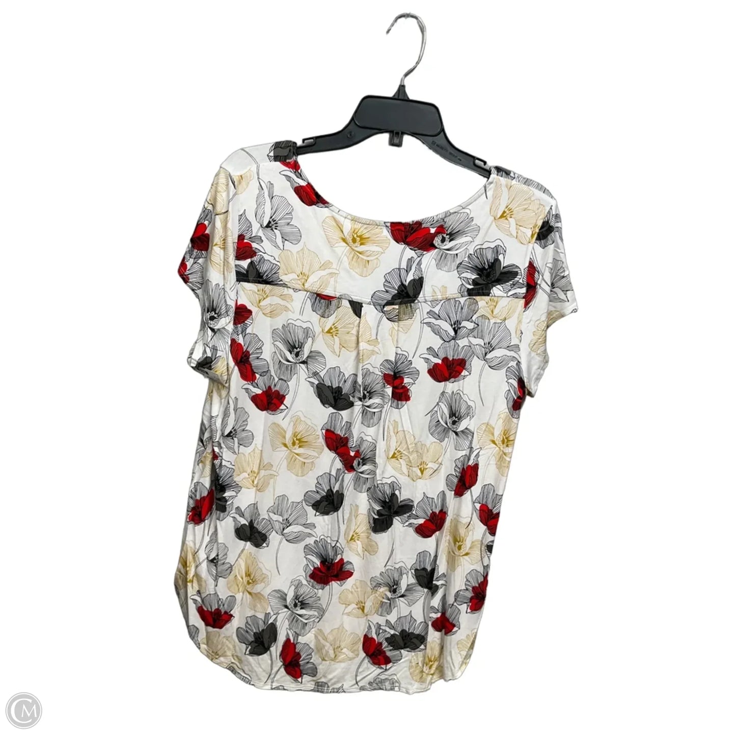 Top Short Sleeve By Alfani In Floral Print, Size: Xl