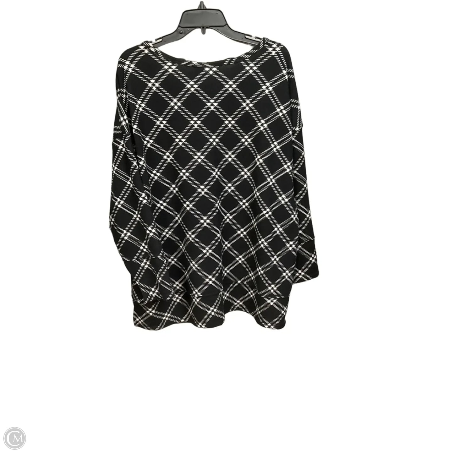 Top Long Sleeve By Lane Bryant In Black & White, Size: 2x