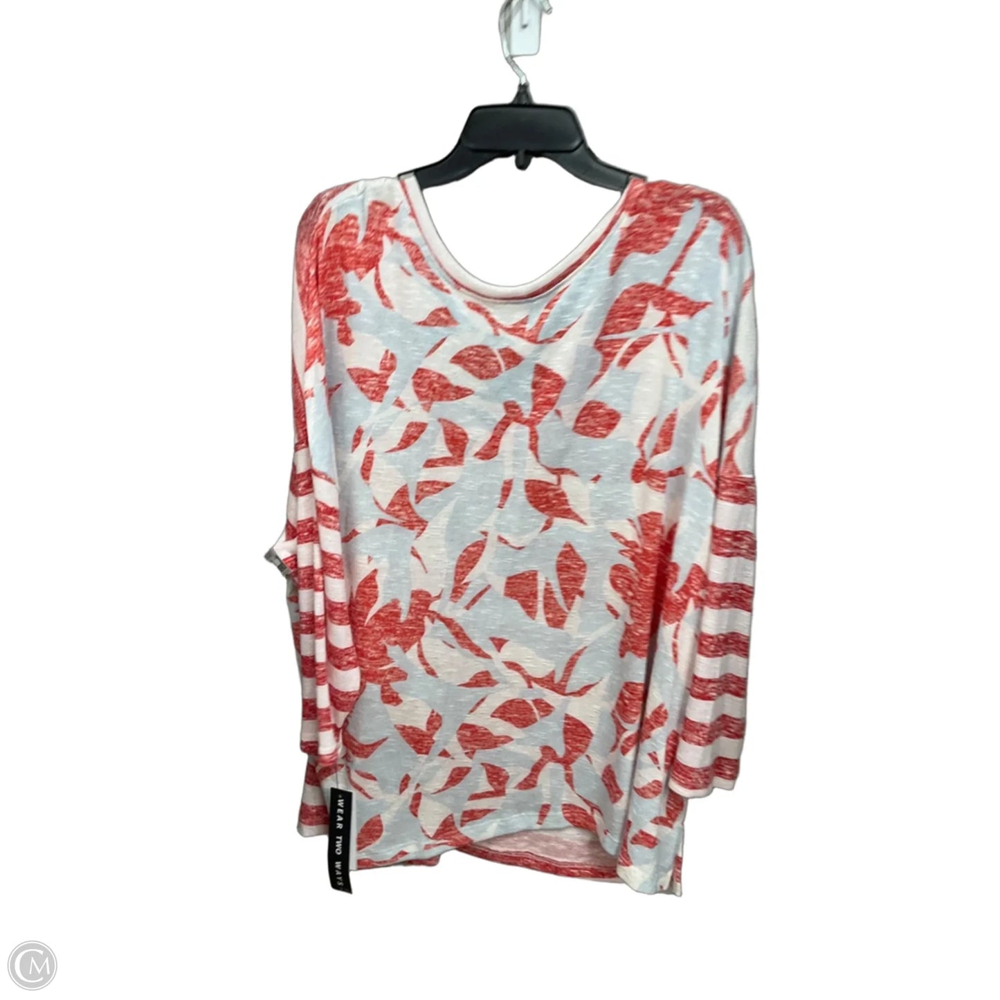Top 3/4 Sleeve By Clothes Mentor In Striped Pattern, Size: 3x