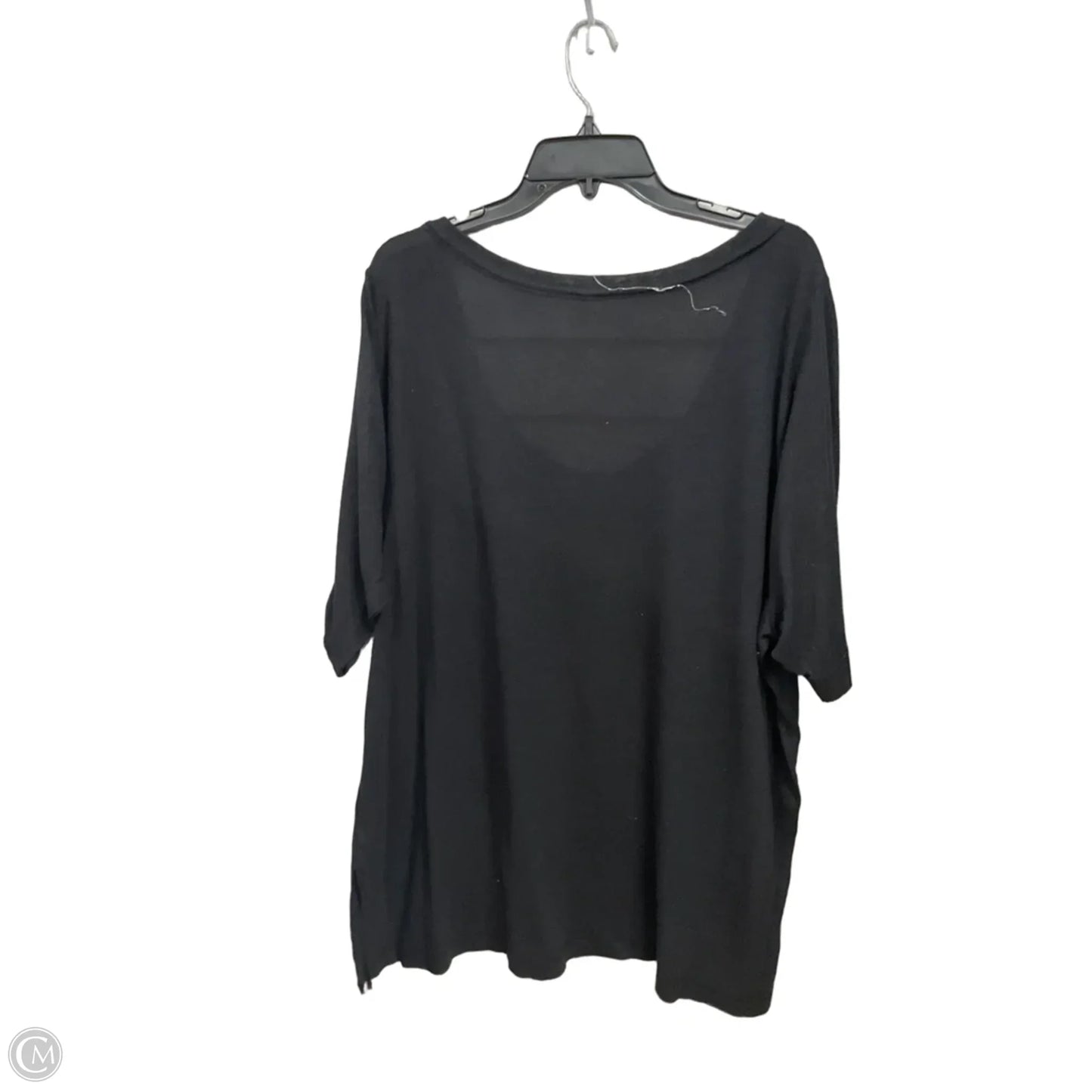 Top Short Sleeve By Festi In Black, Size: 4x