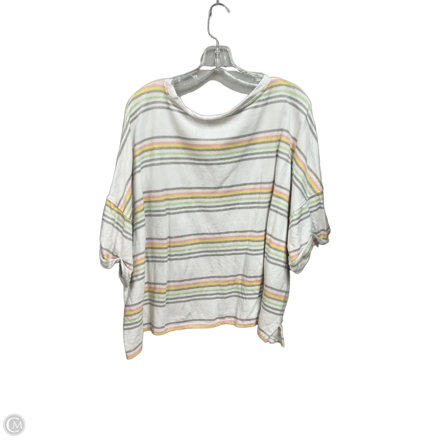 Top Short Sleeve By Marc New York In Striped Pattern, Size: 3x