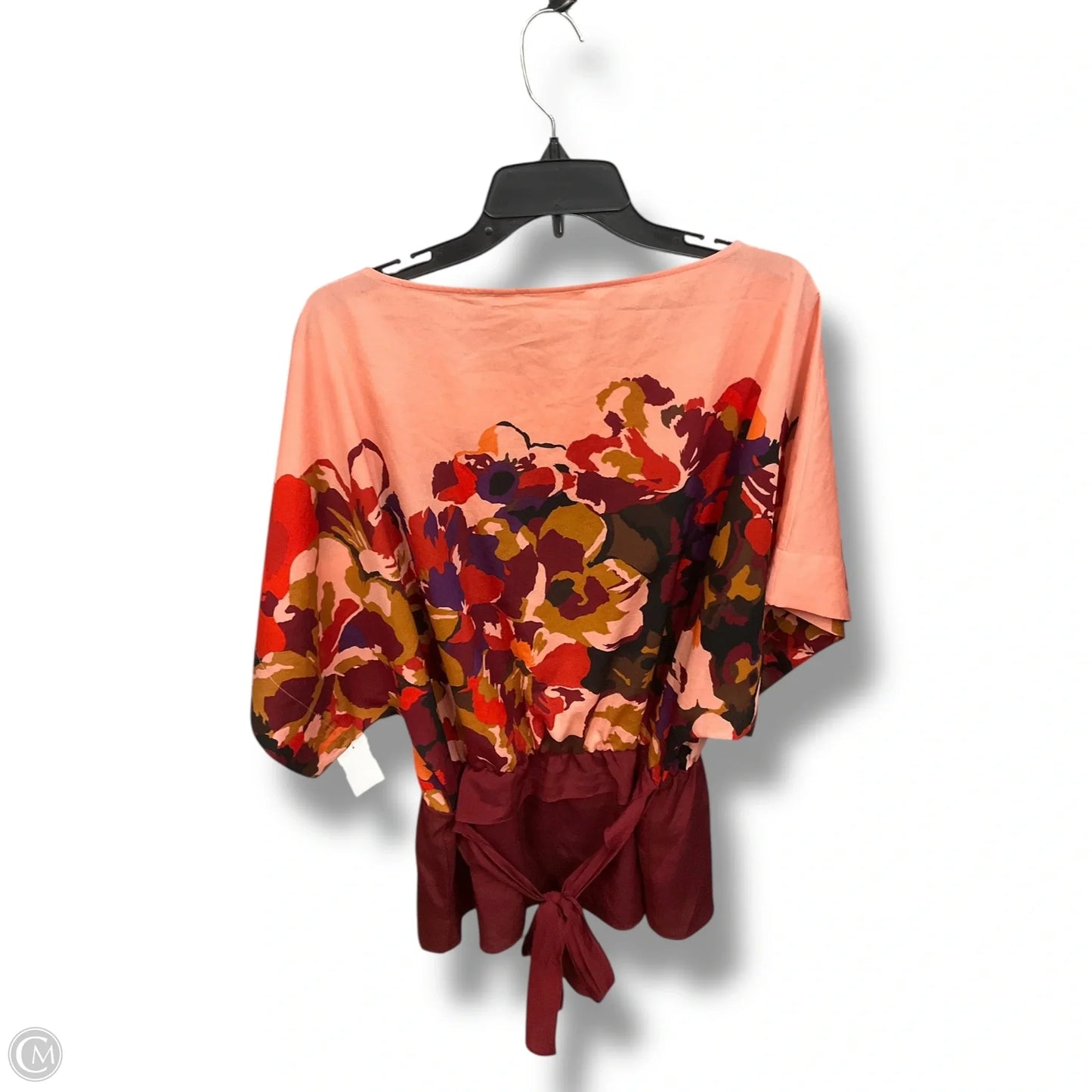 Top Short Sleeve By New York And Co In Floral Print, Size: Xl