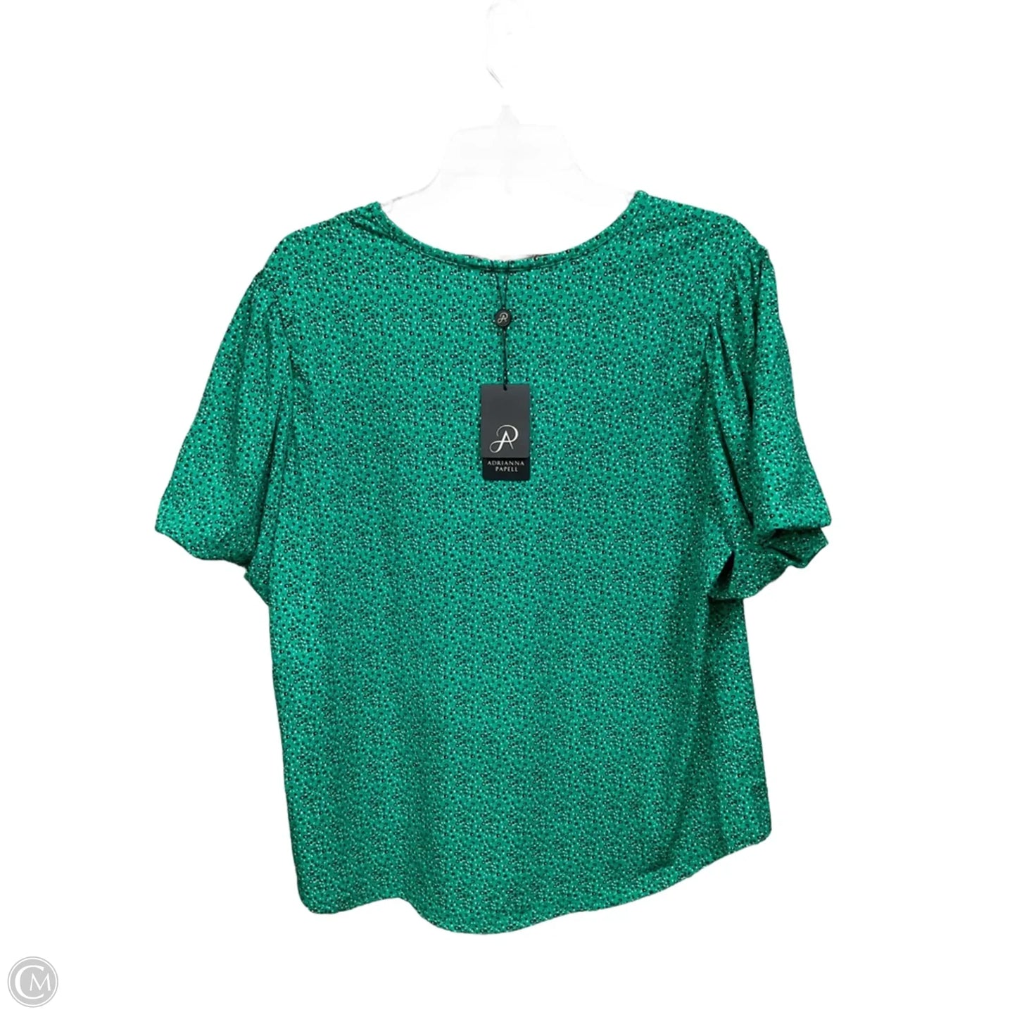 Top Short Sleeve By Adrianna Papell In Green, Size: Xl