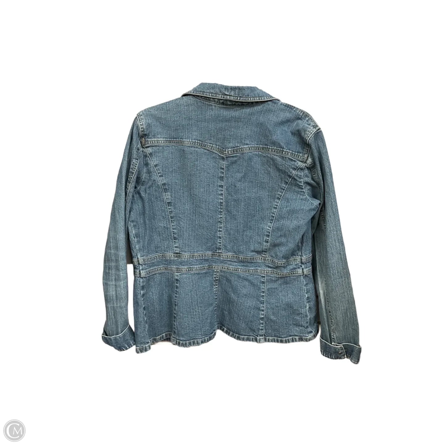 Jacket Denim By Axcess In Blue Denim, Size: L