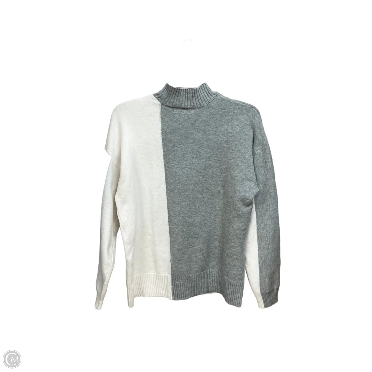 Sweater By Liz Claiborne In Grey & White, Size: L
