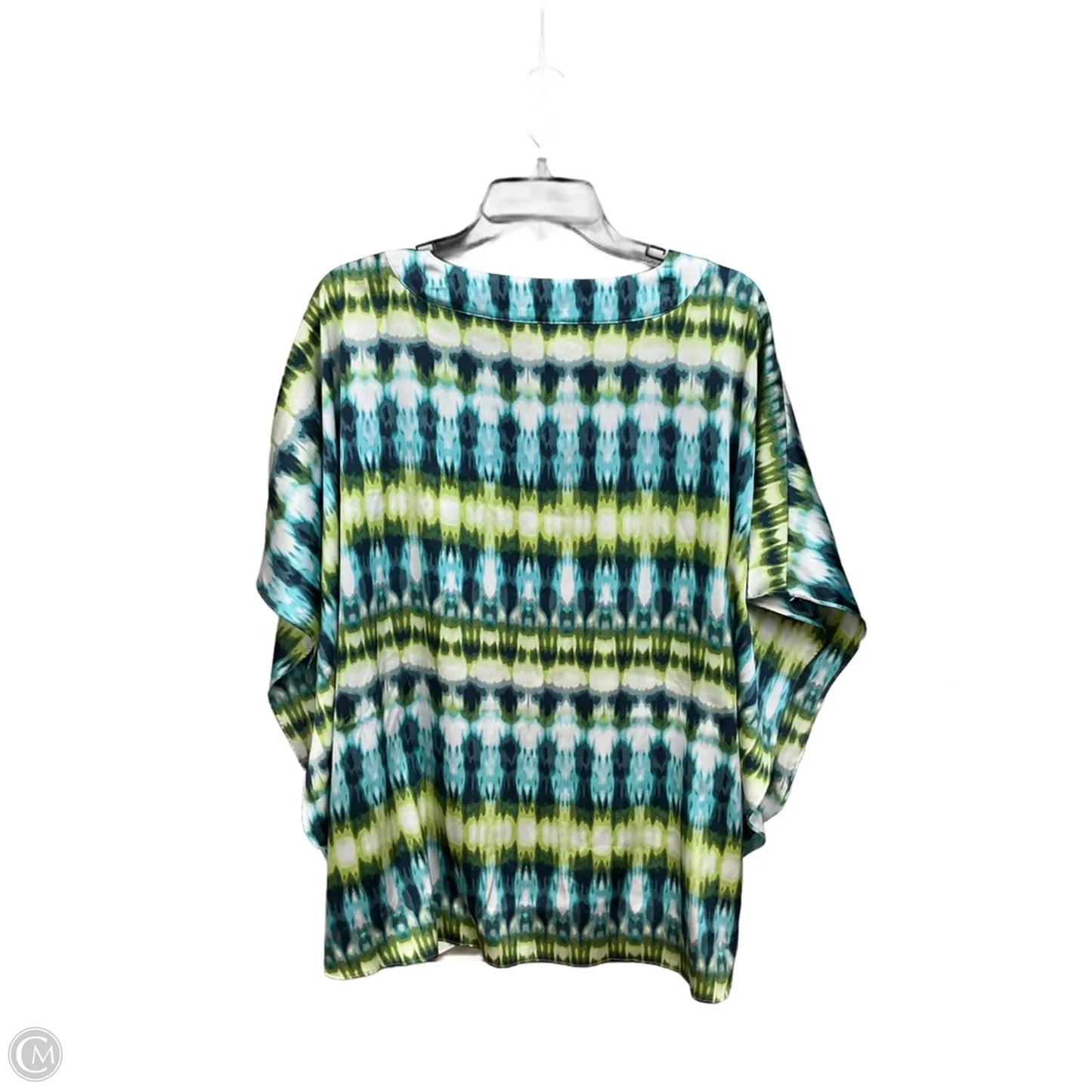 Top Sleeveless By Chicos In Blue & Green, Size: L